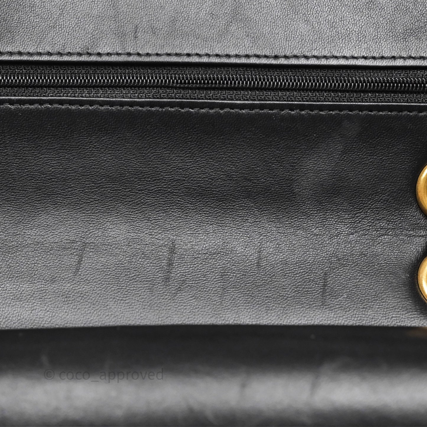 Chanel Classic Medium Flap Chevron Black Lambskin Aged Gold Hardware