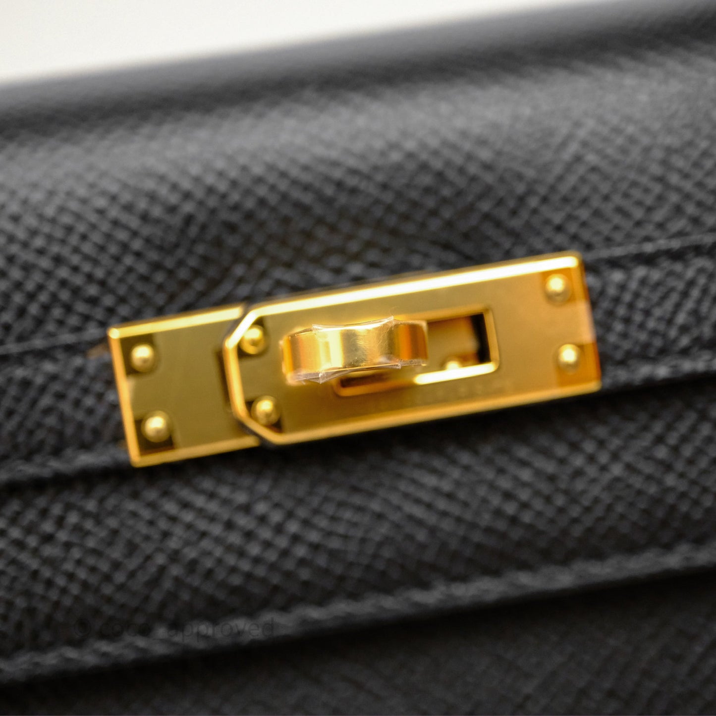 Hermès Kelly 25 Sellier Noir Black 89 Epsom Gold Hardware