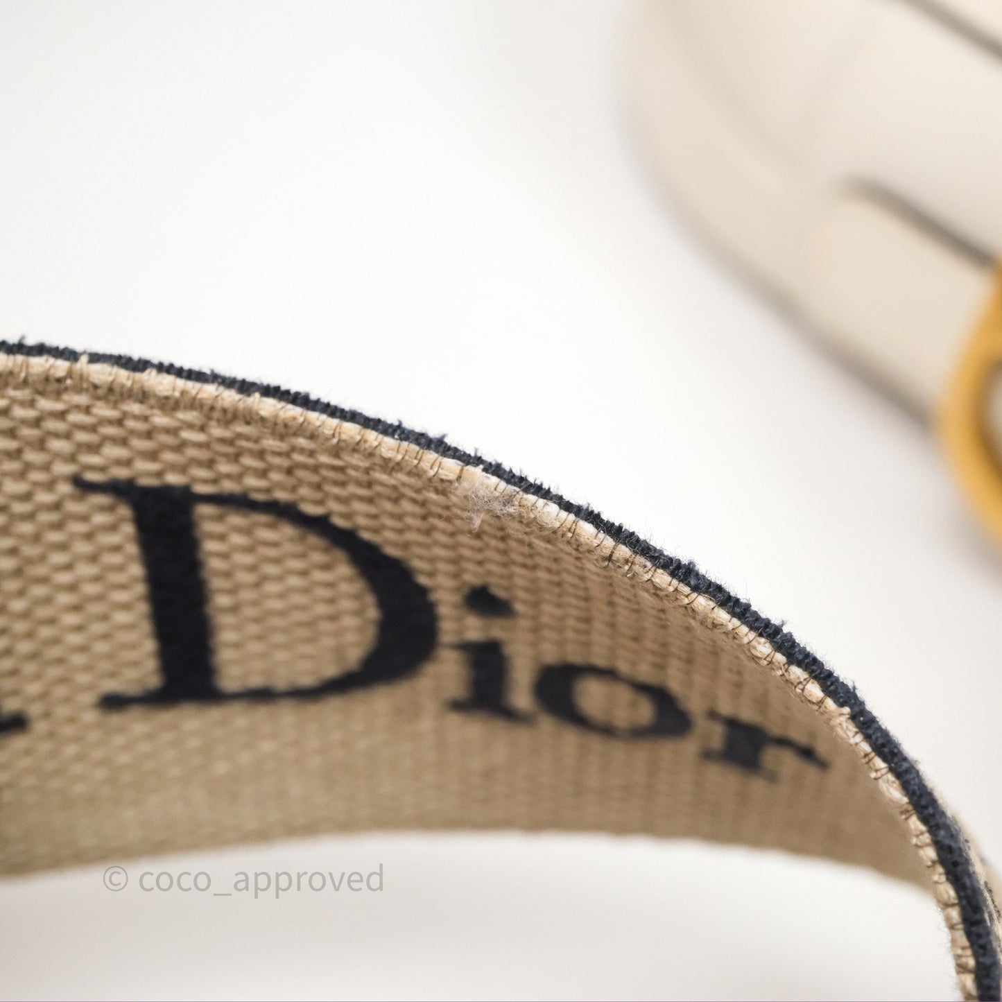 Christian Dior Saddle Bag White Grained Calfskin Gold Hardware