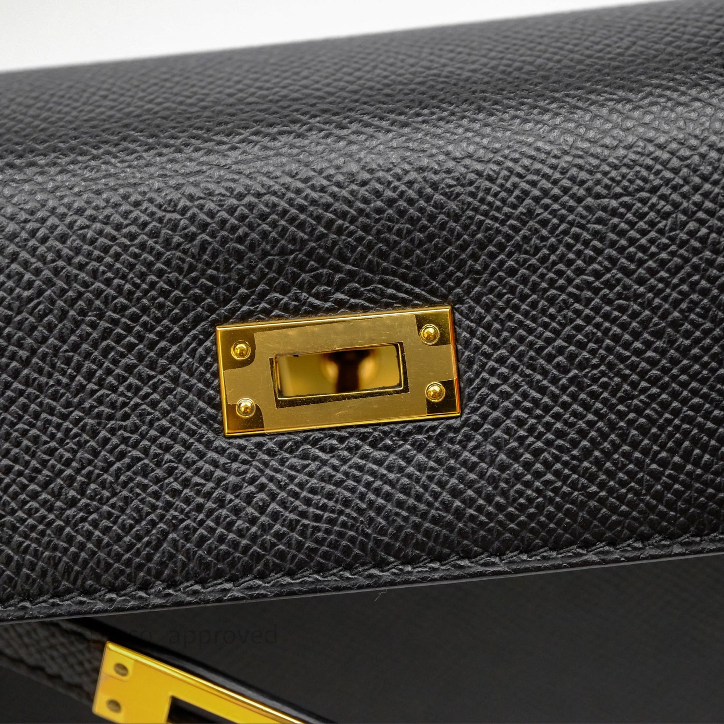 Hermès Kelly 25 Sellier Noir Black 89 Epsom Gold Hardware