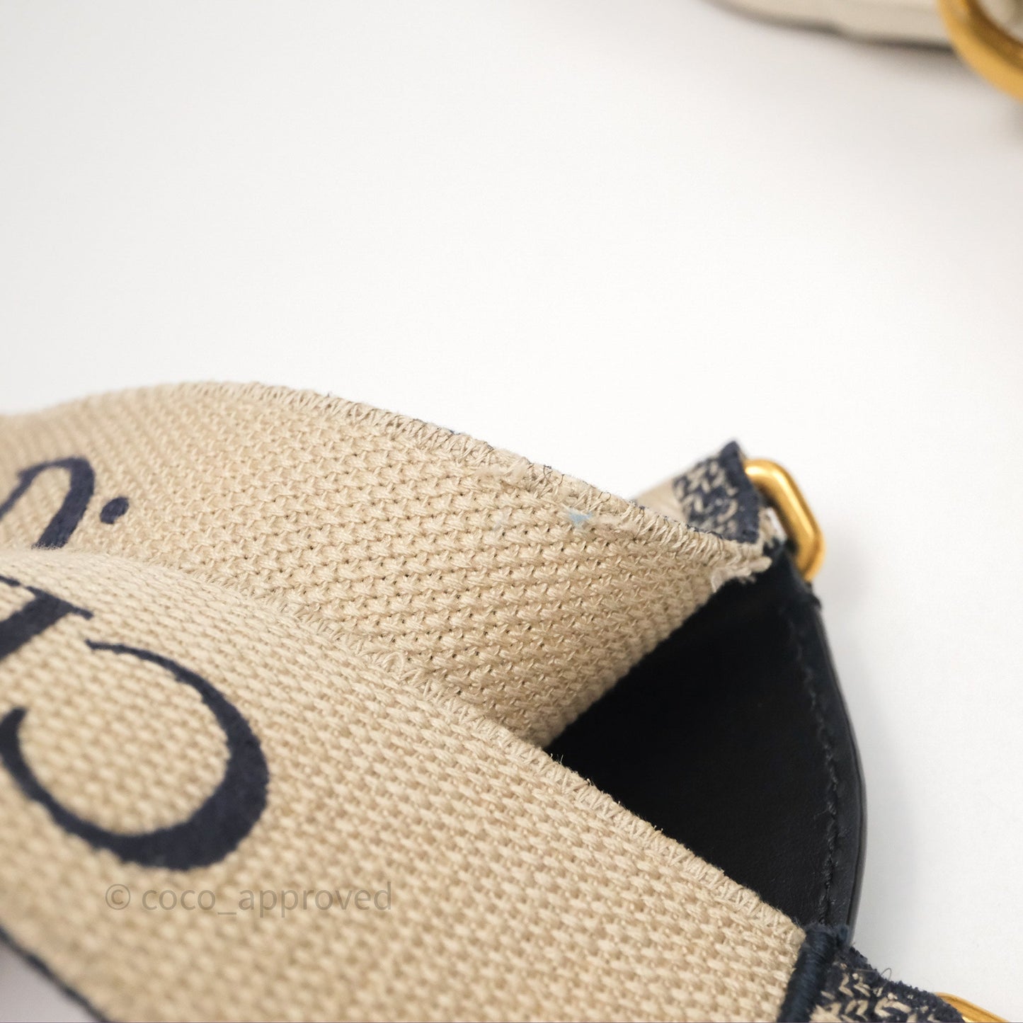 Christian Dior Saddle Bag White Grained Calfskin Gold Hardware
