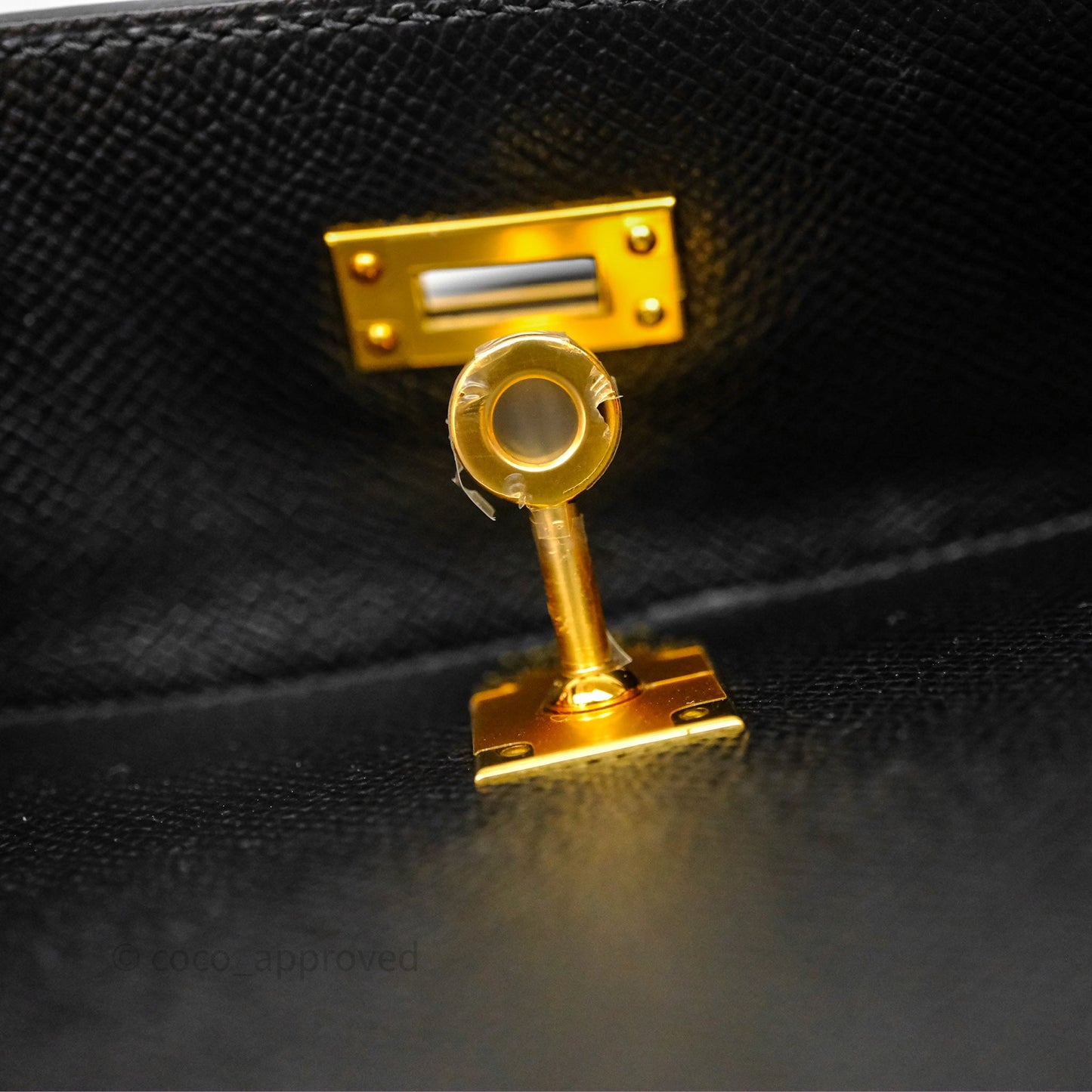 Hermès Kelly 25 Sellier Noir Black 89 Epsom Gold Hardware
