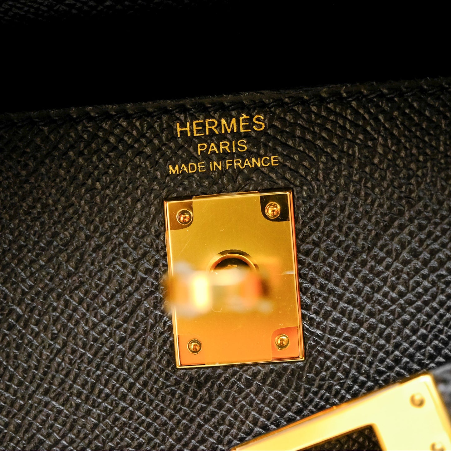 Hermès Kelly 25 Sellier Noir Black 89 Epsom Gold Hardware