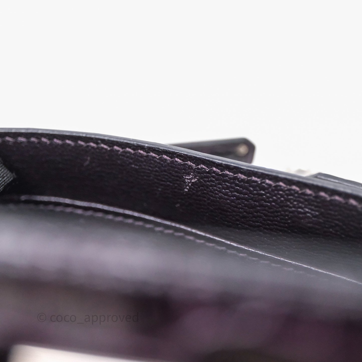 Hermes Kelly Cut Aubergine Shiny Niloticus Crocodile Palladium Hardware