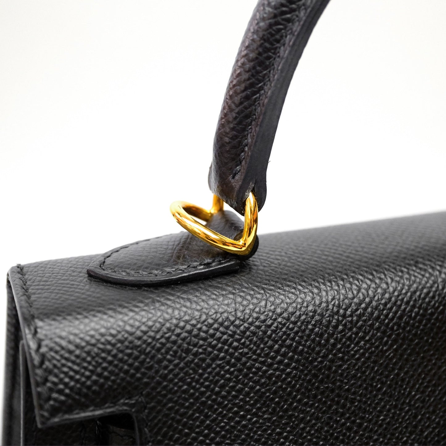 Hermès Kelly 25 Sellier Noir Black 89 Epsom Gold Hardware