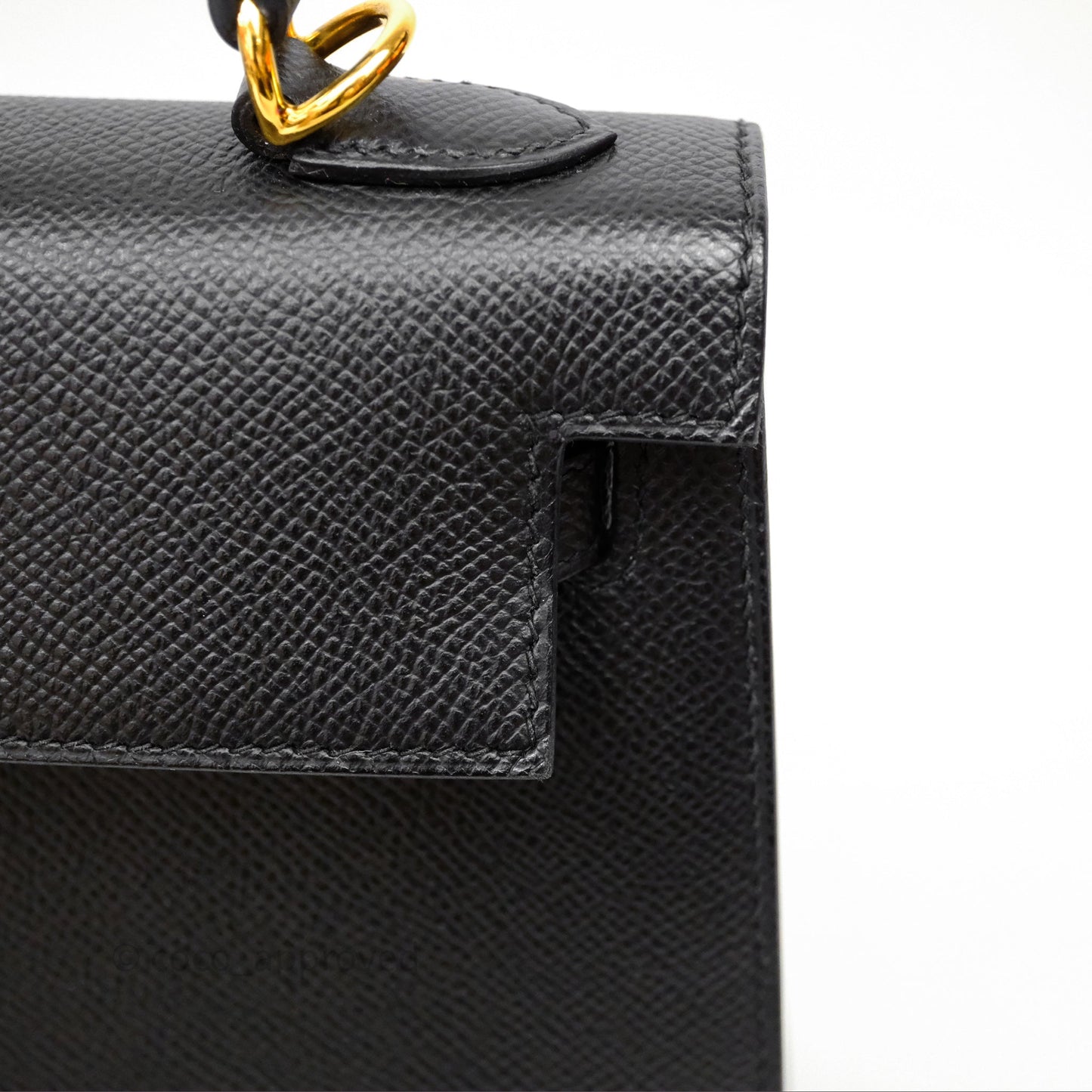 Hermès Kelly 25 Sellier Noir Black 89 Epsom Gold Hardware
