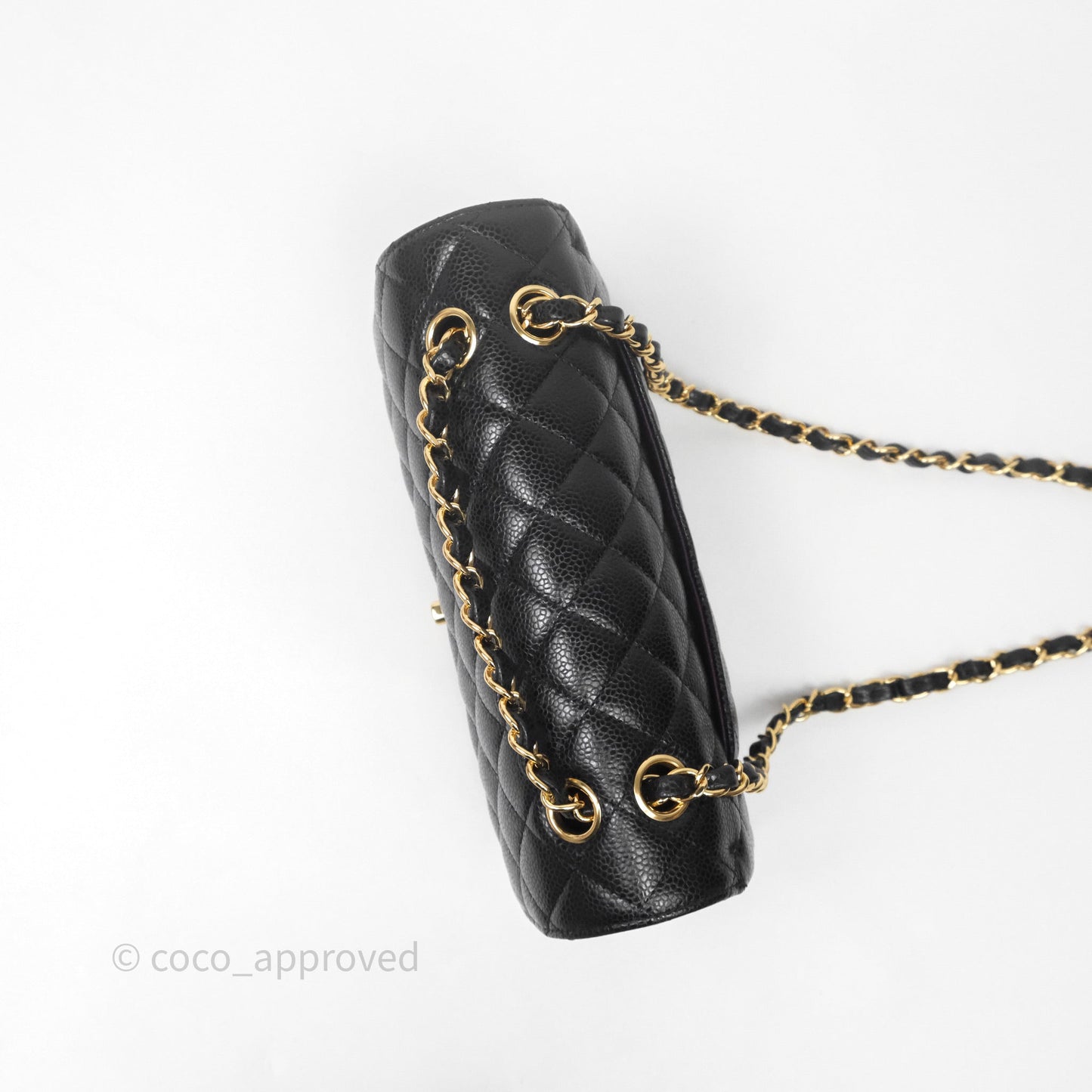 Chanel Small Classic Flap Quilted Black Caviar Gold Hardware