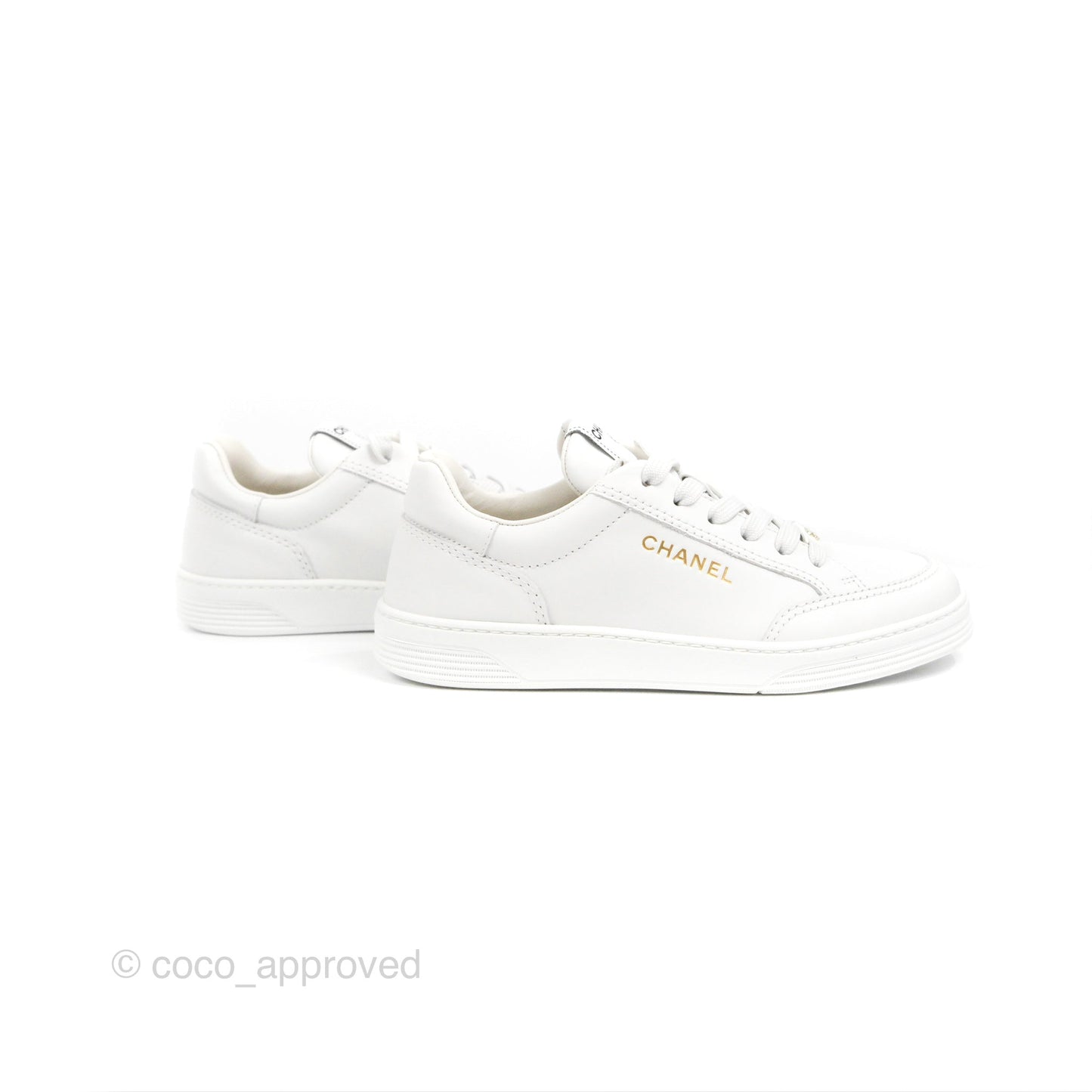 Chanel White Sneakers Size 37.5