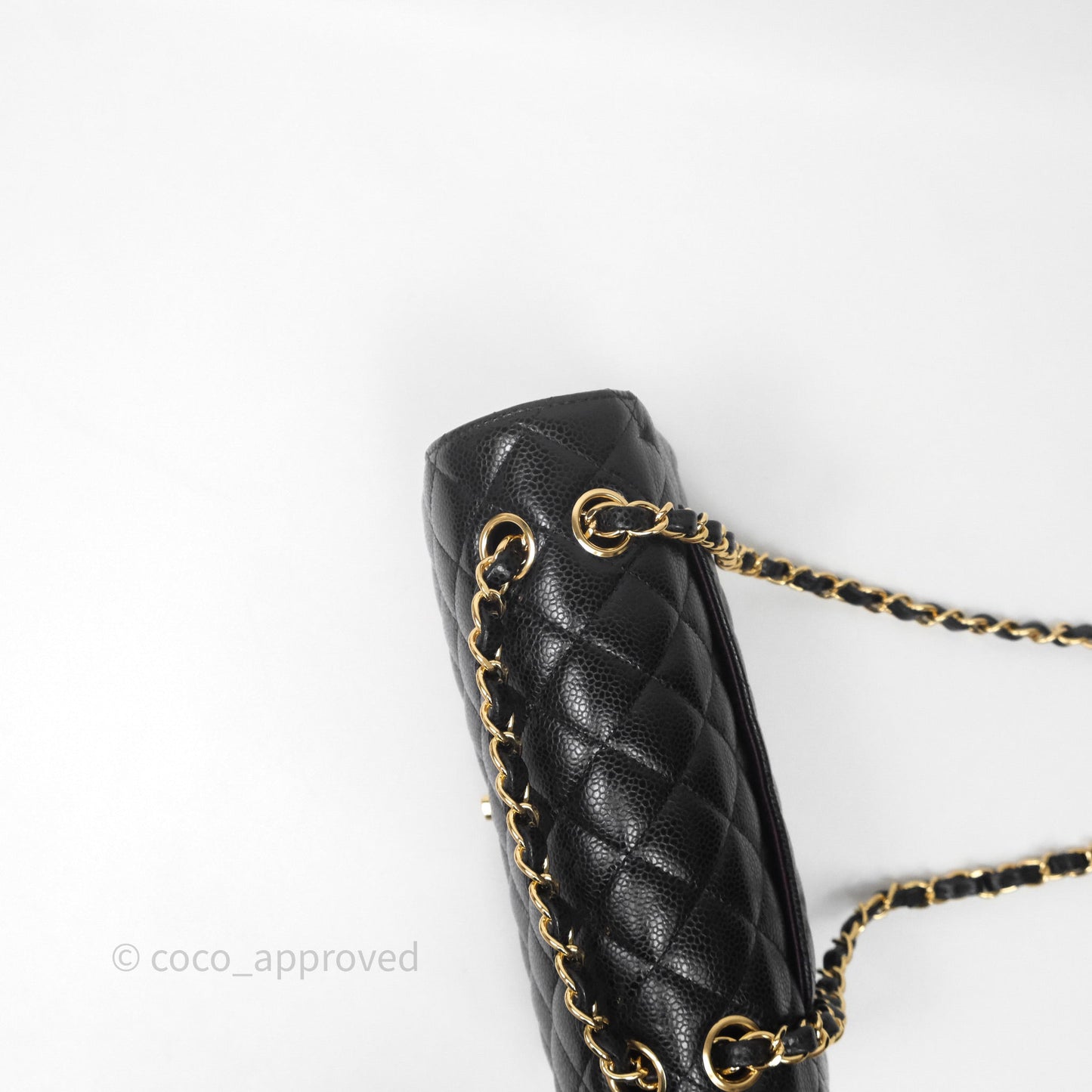 Chanel Small Classic Flap Quilted Black Caviar Gold Hardware