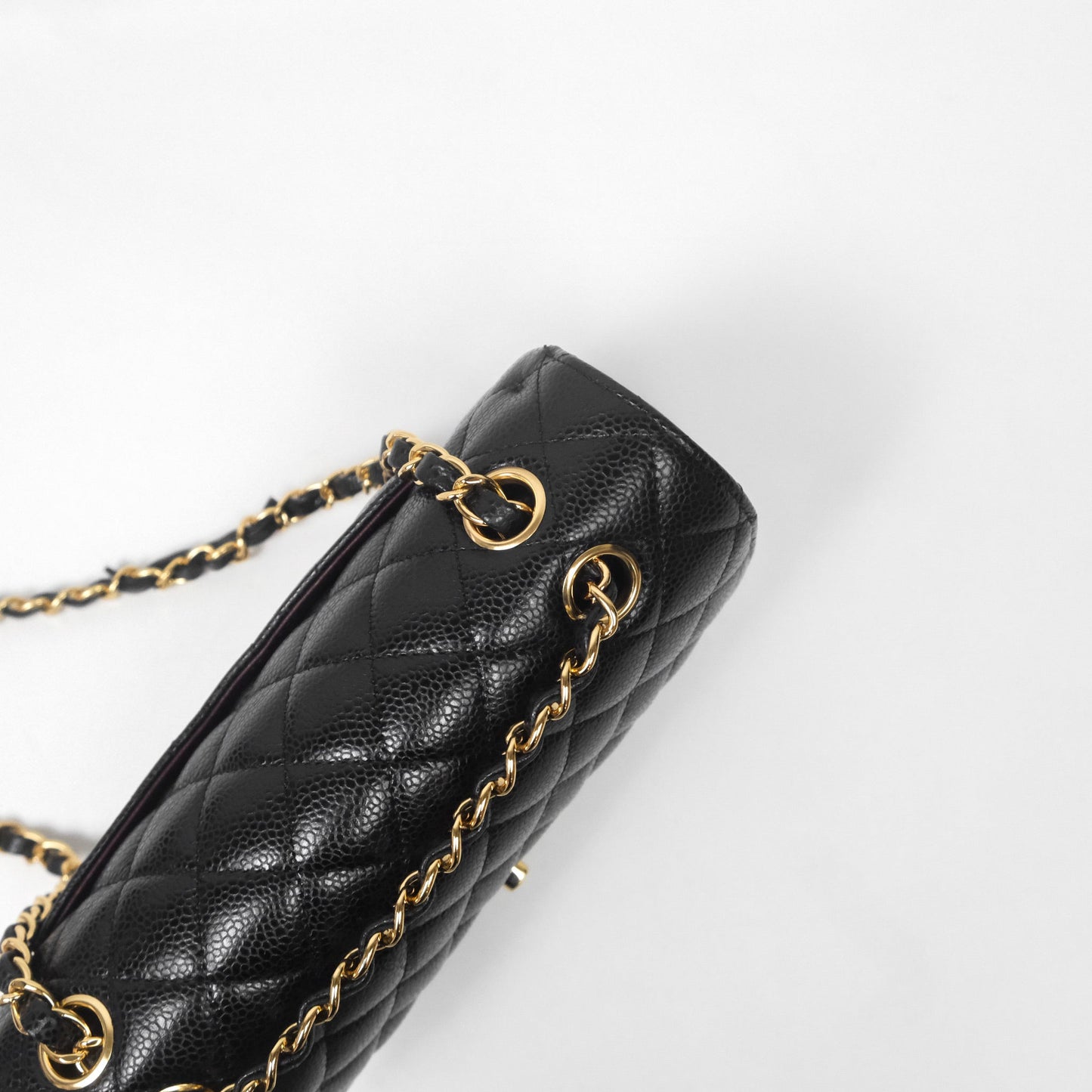 Chanel Small Classic Flap Quilted Black Caviar Gold Hardware