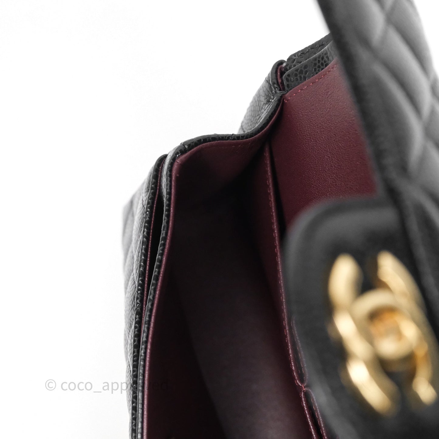 Chanel Small Classic Flap Quilted Black Caviar Gold Hardware