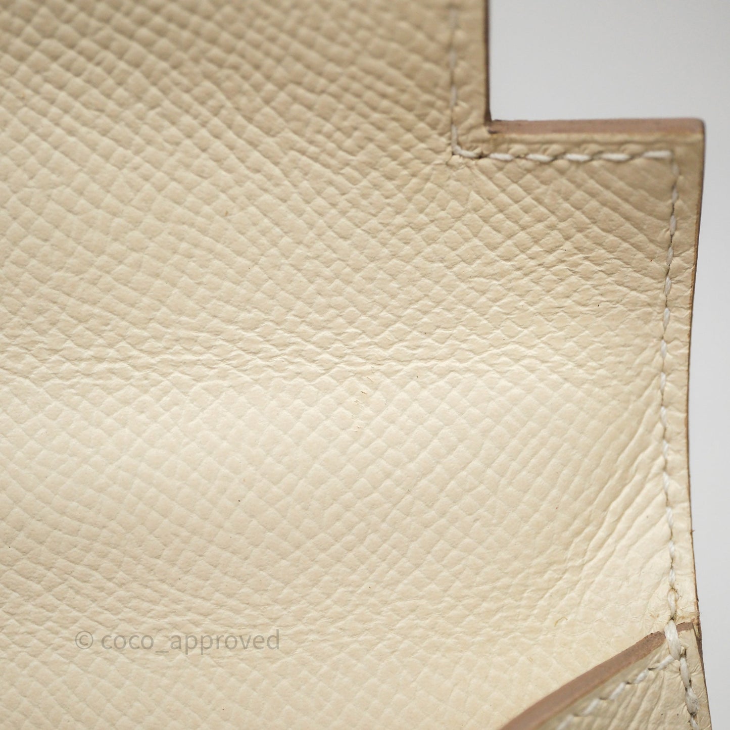 Hermes Kelly 25 Craie Epsom Gold Hardware