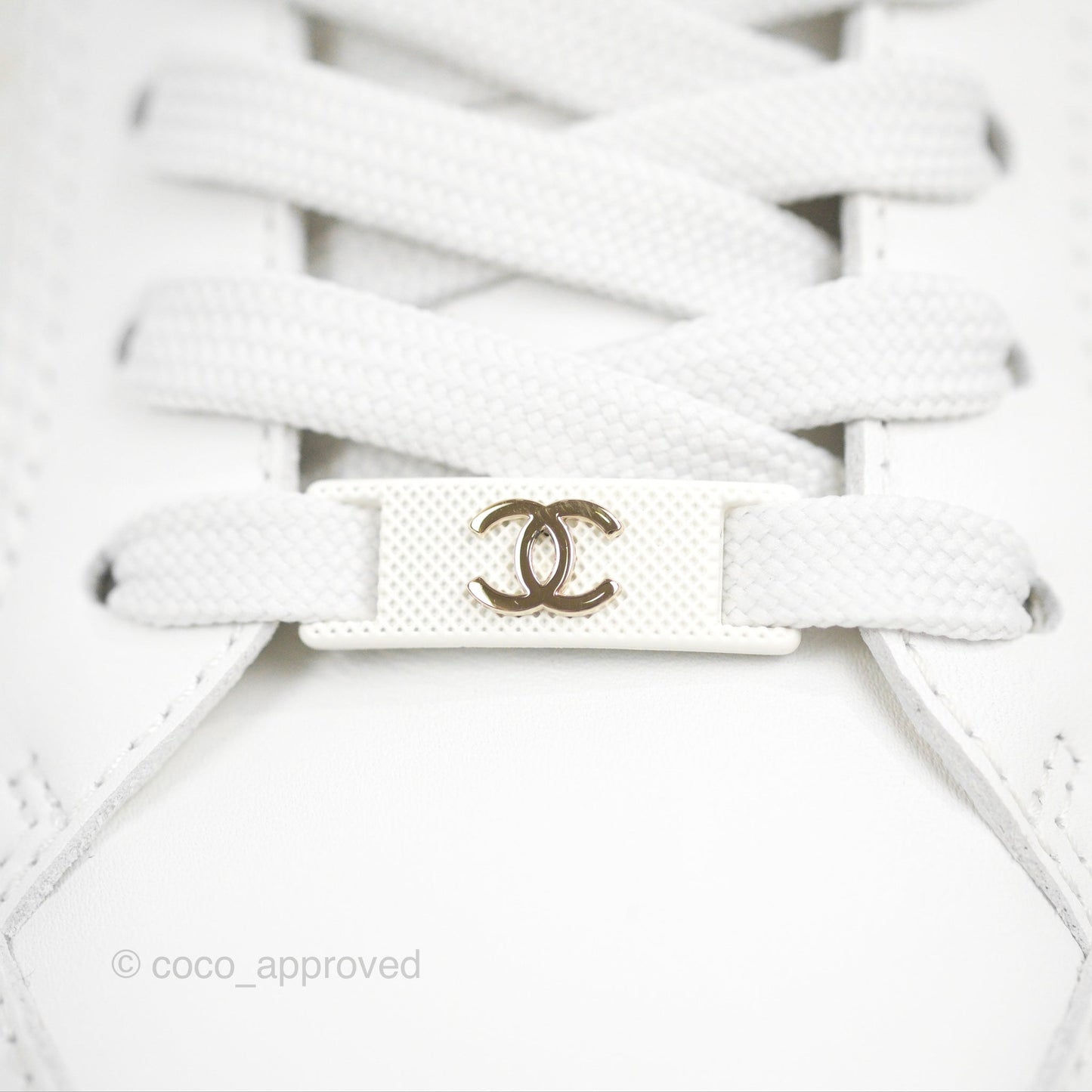Chanel White Sneakers Size 37.5