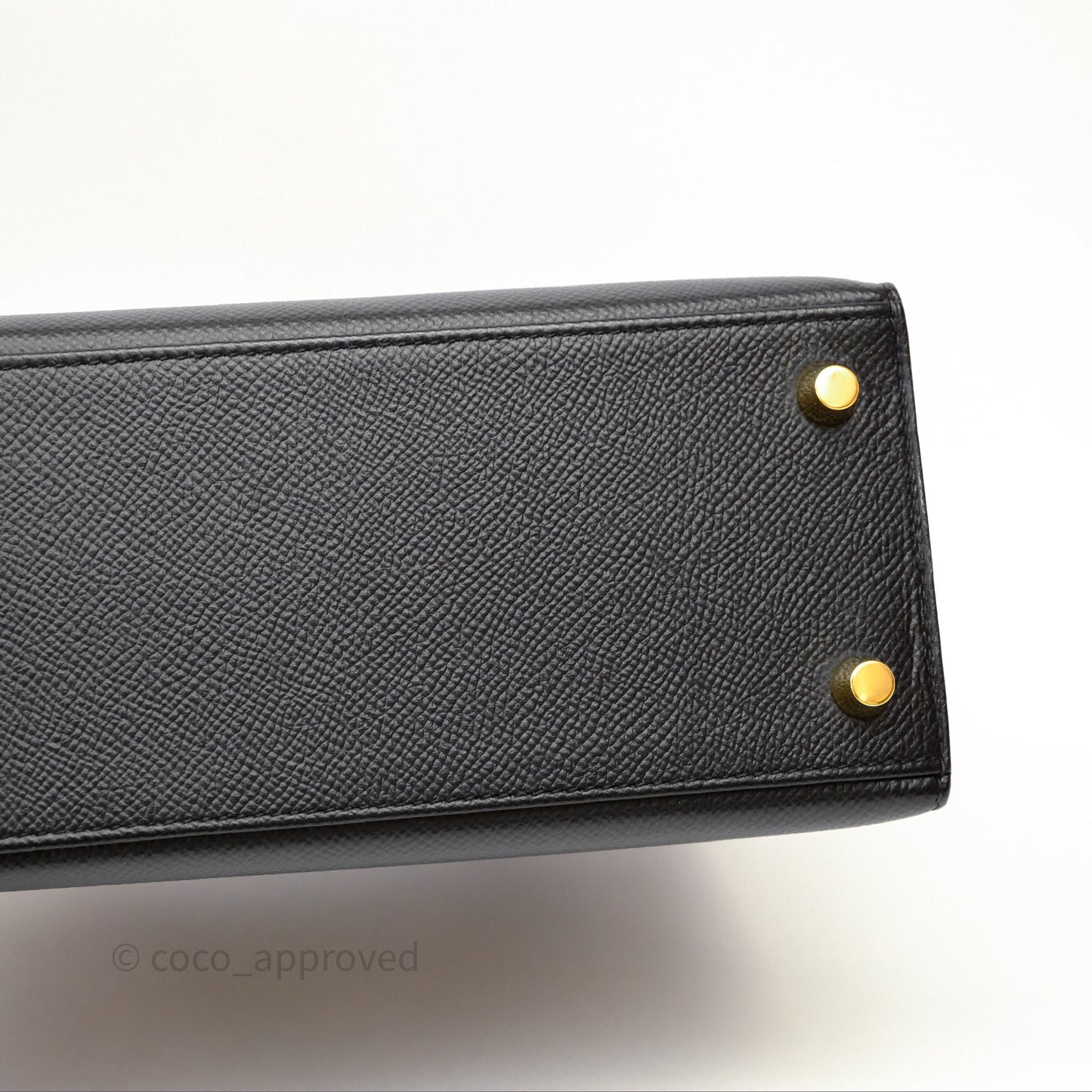 Hermès Kelly 25 Sellier Noir Black 89 Epsom Gold Hardware