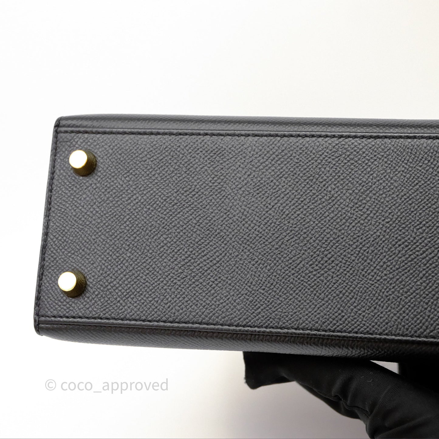 Hermès Kelly 25 Sellier Noir Black 89 Epsom Gold Hardware