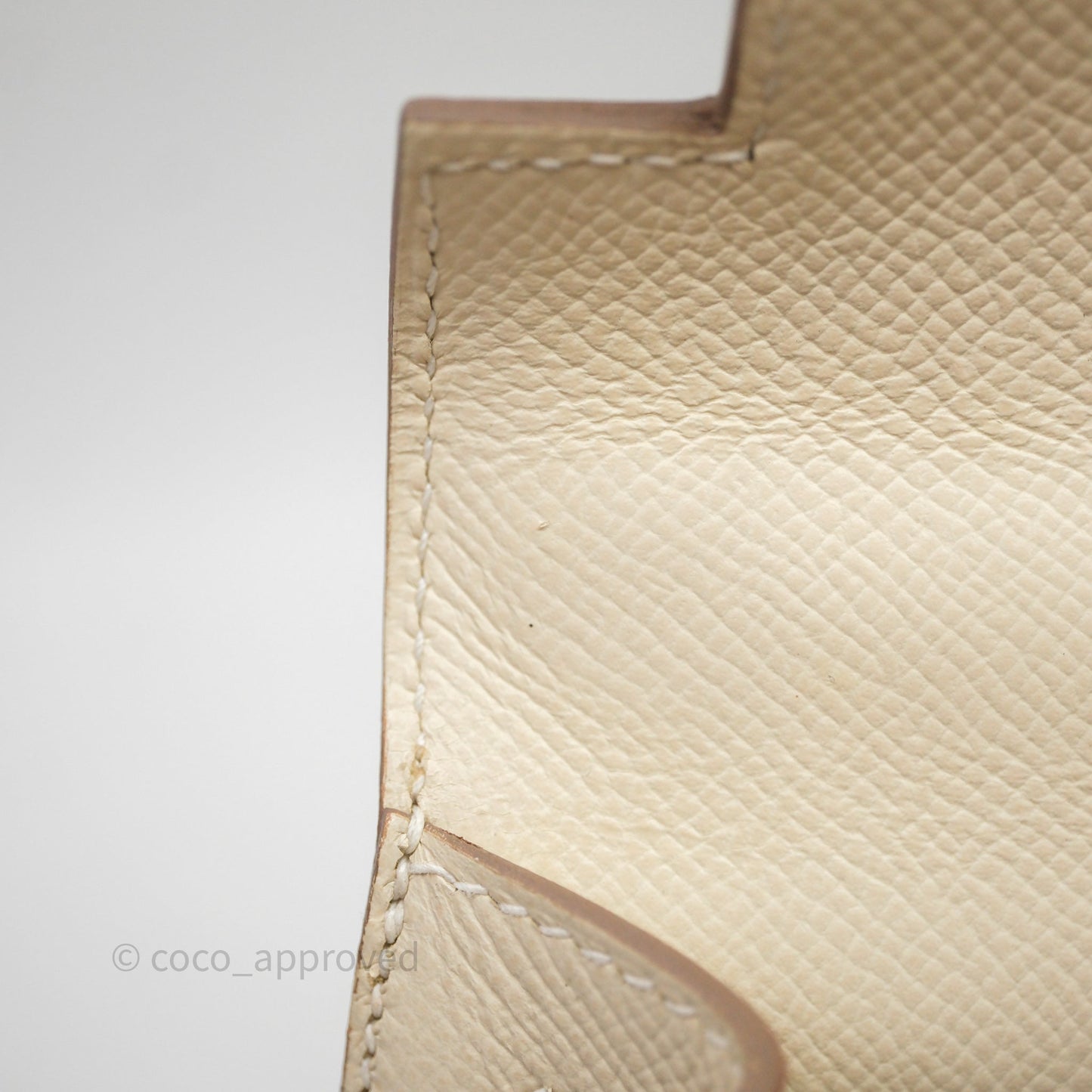 Hermes Kelly 25 Craie Epsom Gold Hardware