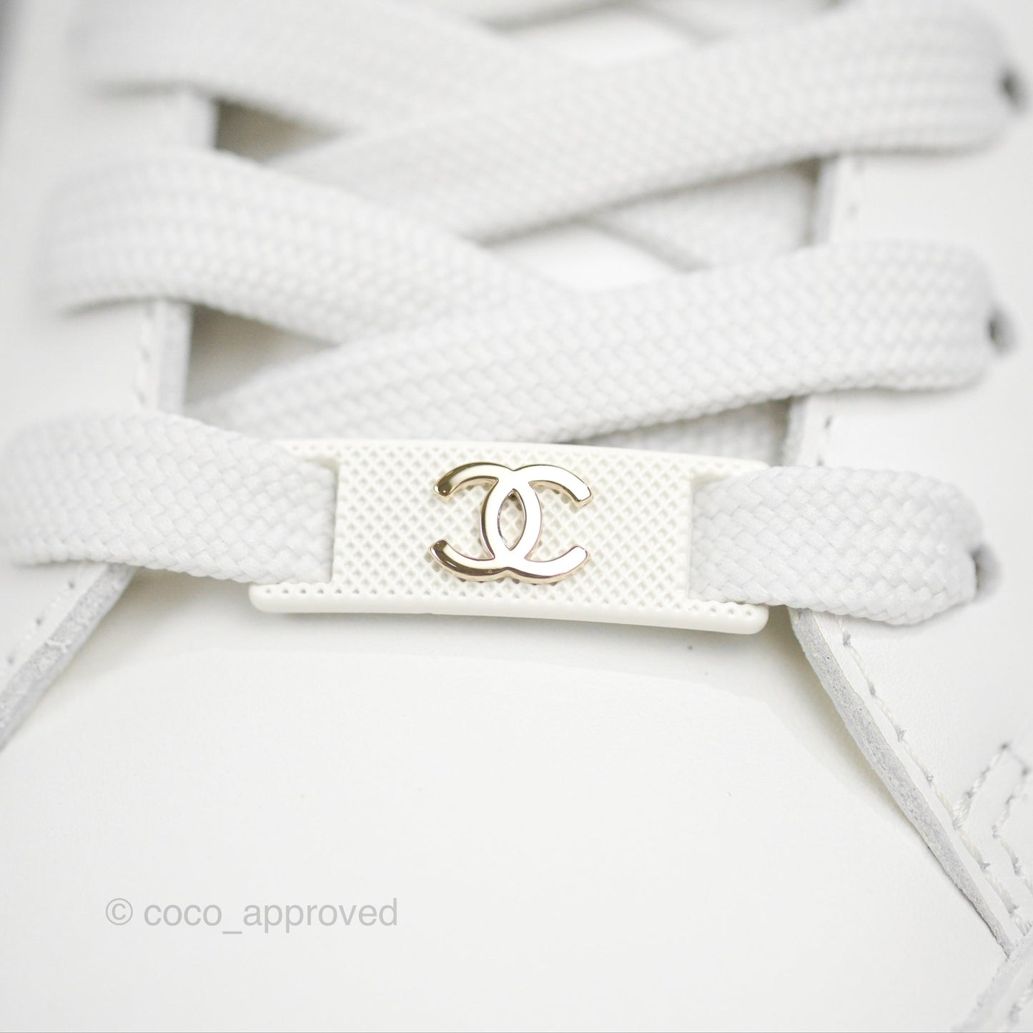 Chanel White Sneakers Size 37.5