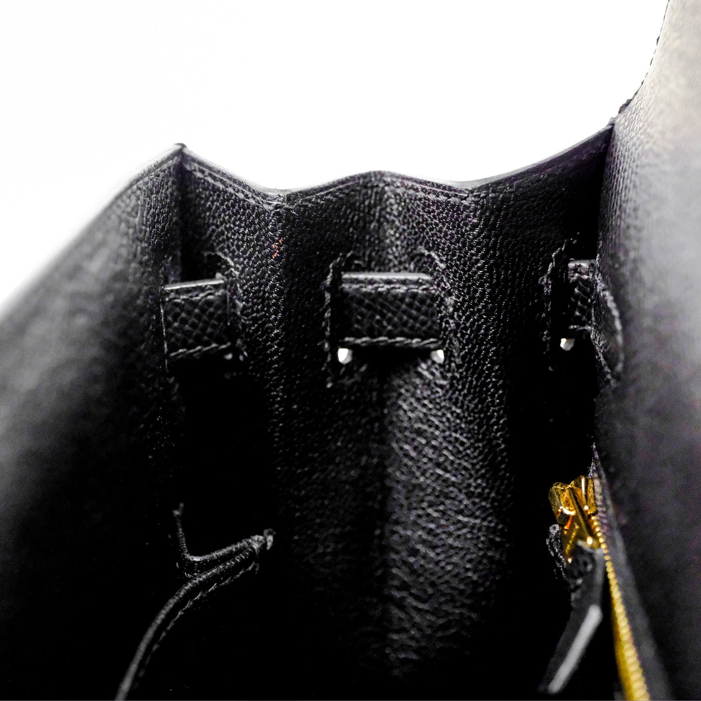 Hermès Kelly 25 Sellier Noir Black 89 Epsom Gold Hardware