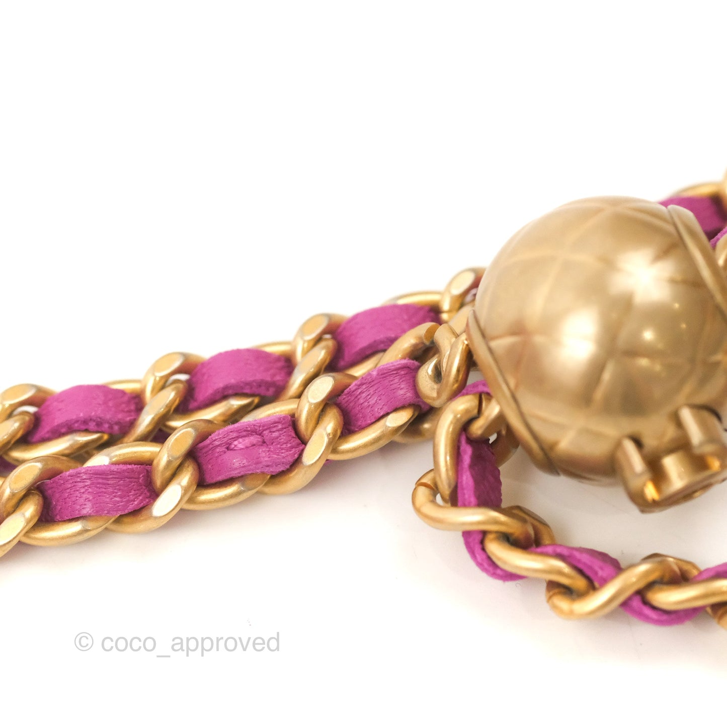 Chanel Classic Mini Pearl Crush Vanity With Chain Purple Lambskin Aged Gold Hardware