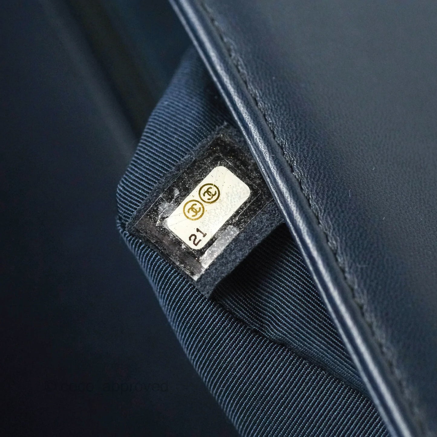 Chanel Quilted New Medium Boy Navy Lambskin Aged Gold Hardware