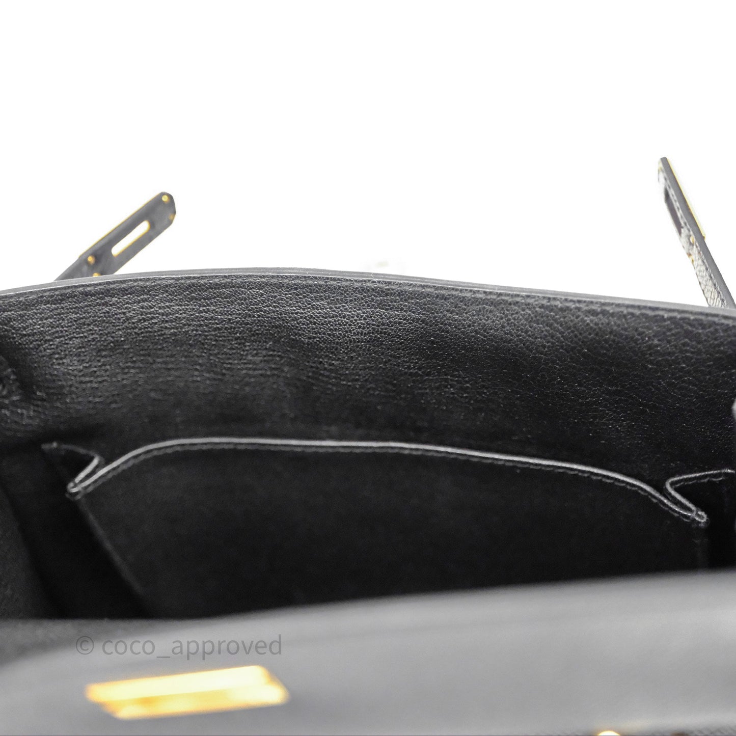 Hermès Kelly 25 Sellier Noir Black 89 Epsom Gold Hardware