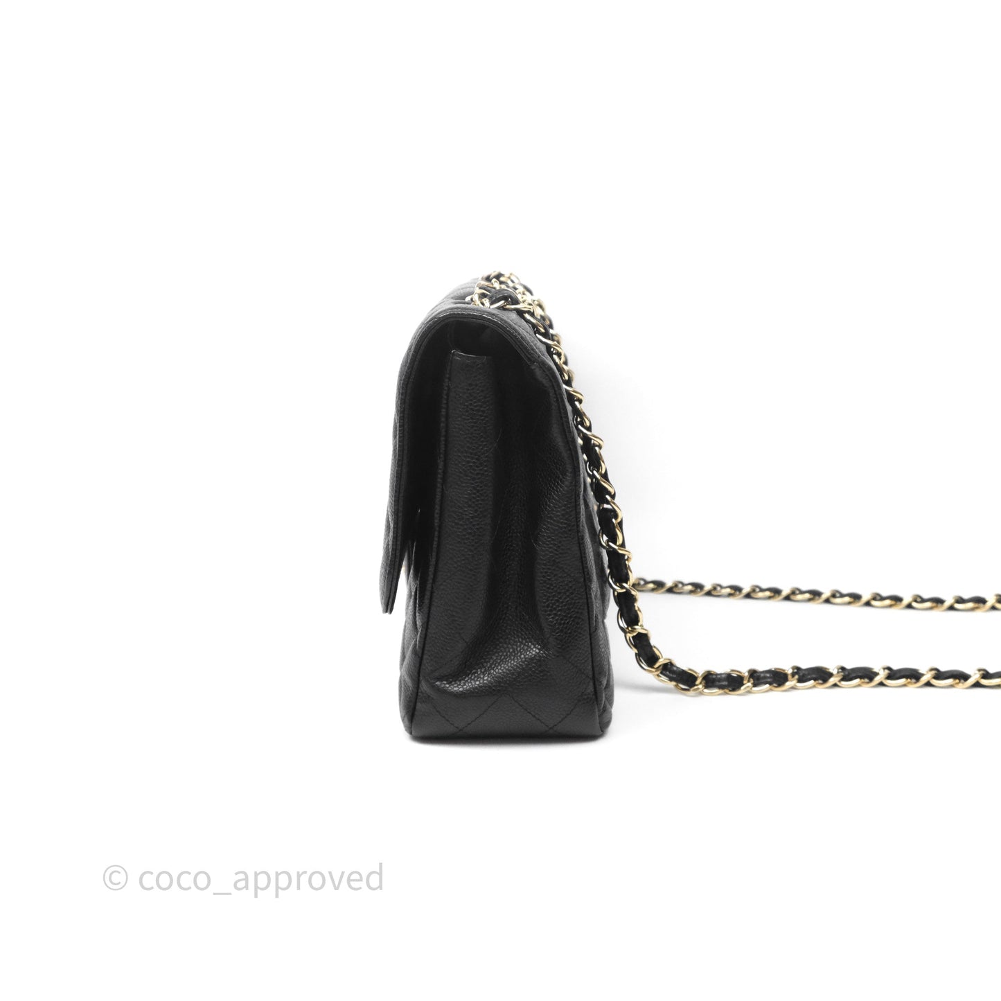 Chanel Jumbo Single Flap Black Caviar Gold Hardware⁣⁣