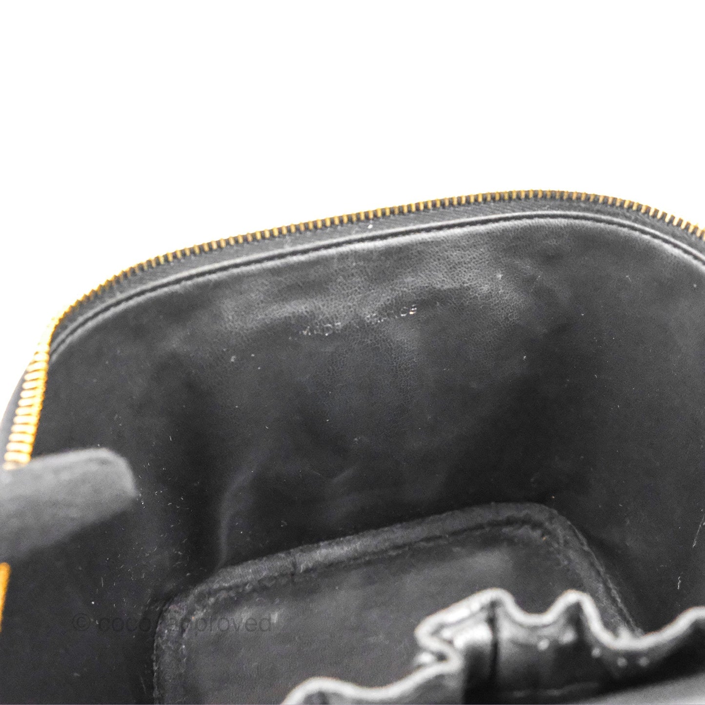 Chanel Vintage Vanity Case Black Caviar Gold Hardware
