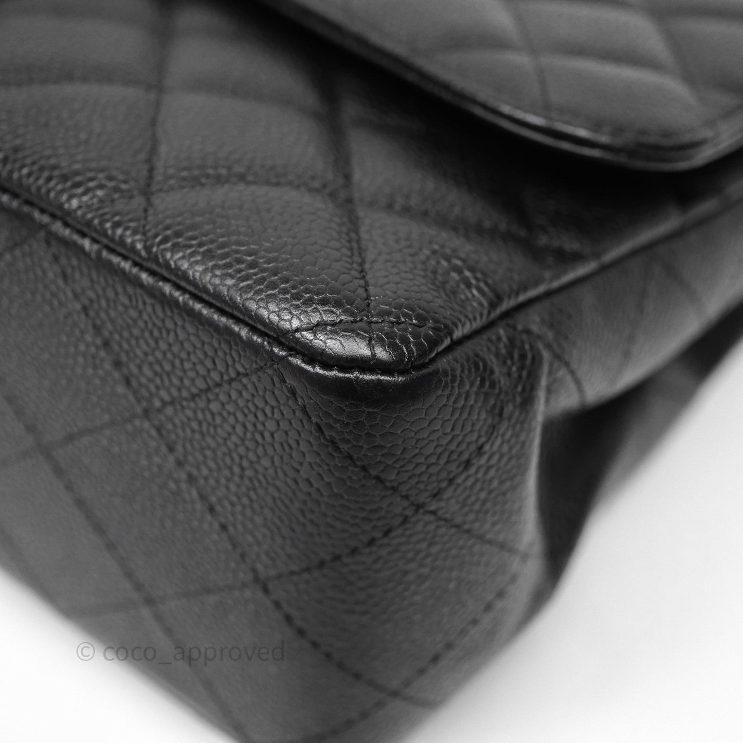 Chanel Jumbo Single Flap Black Caviar Gold Hardware⁣⁣