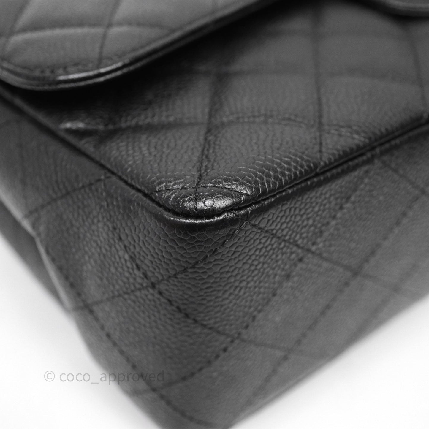 Chanel Jumbo Single Flap Black Caviar Gold Hardware⁣⁣