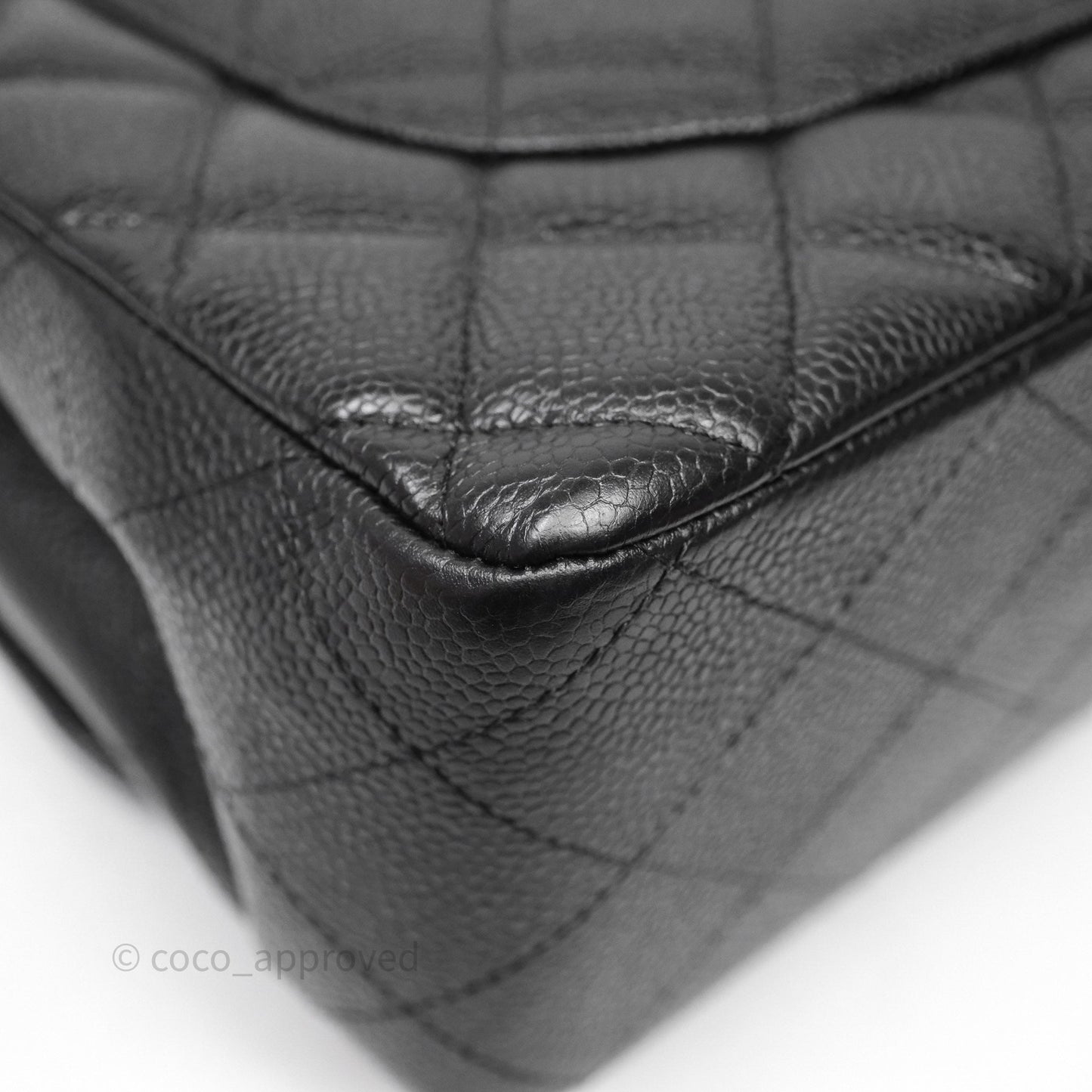 Chanel Jumbo Single Flap Black Caviar Gold Hardware⁣⁣