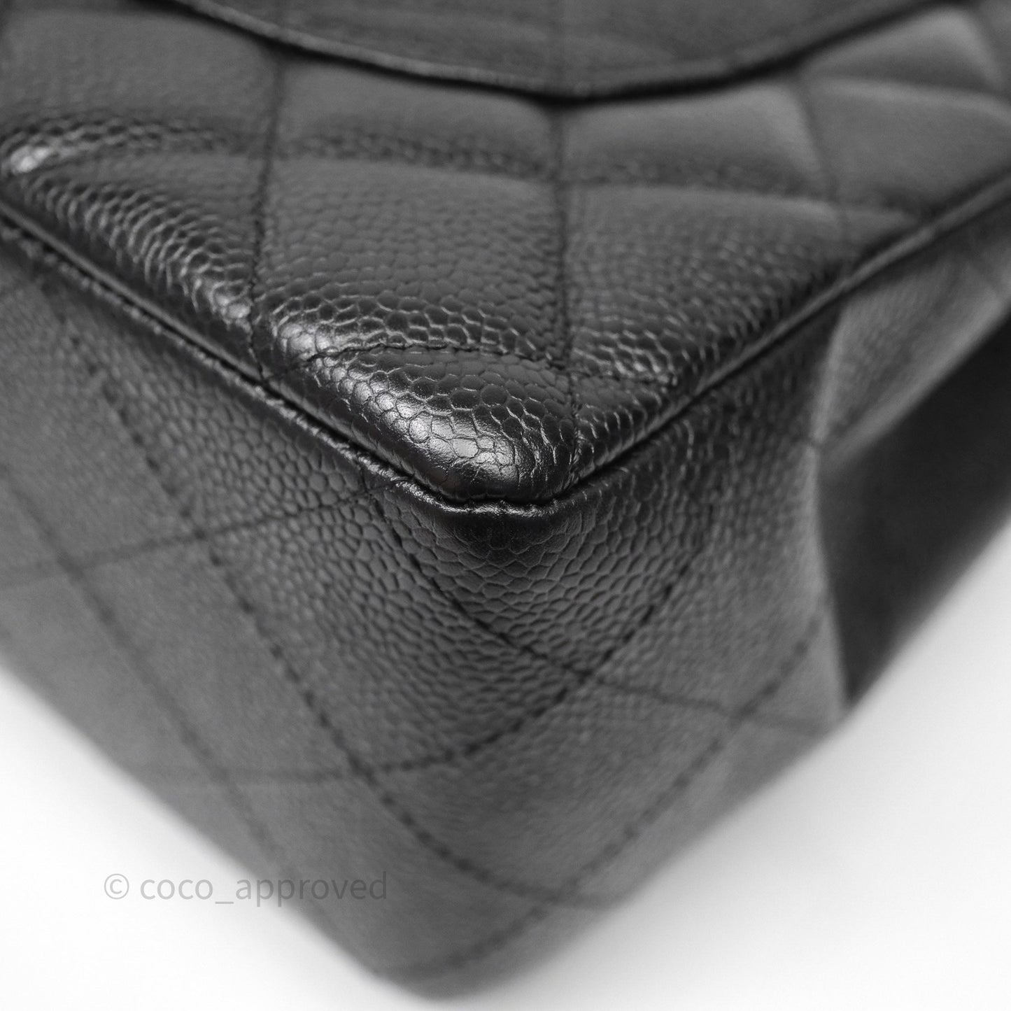 Chanel Jumbo Single Flap Black Caviar Gold Hardware⁣⁣