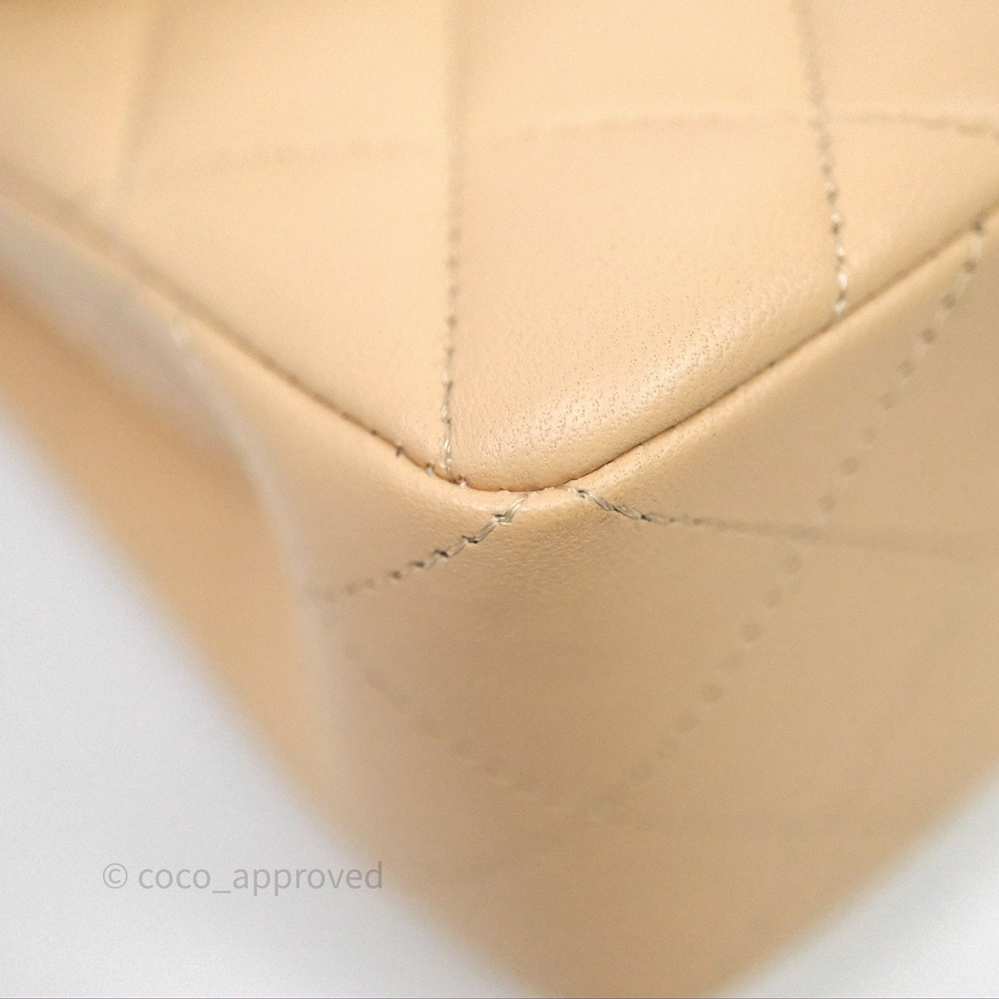 Chanel Small Quilted Classic Flap Beige Lambskin Gold Hardware