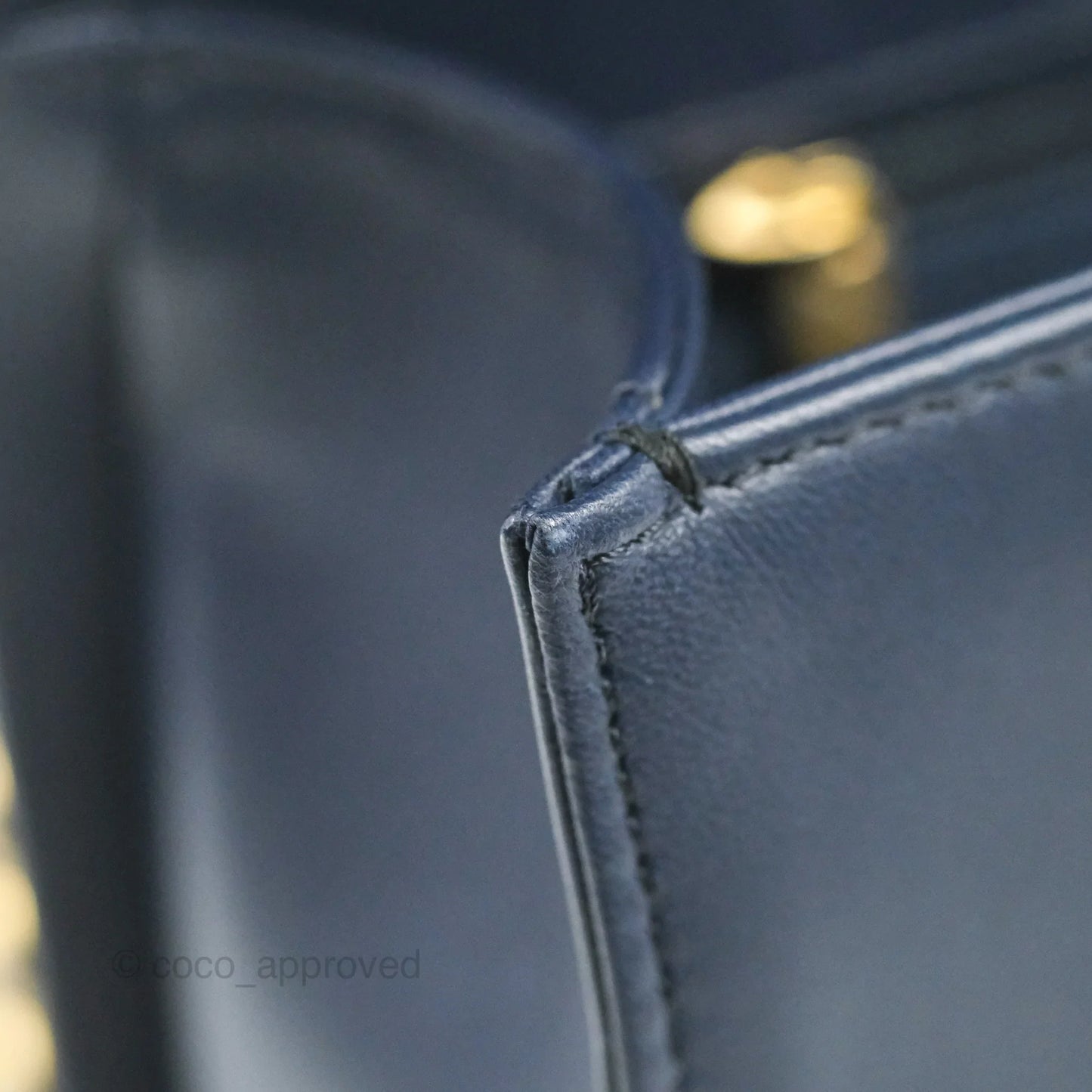 Chanel Quilted New Medium Boy Navy Lambskin Aged Gold Hardware