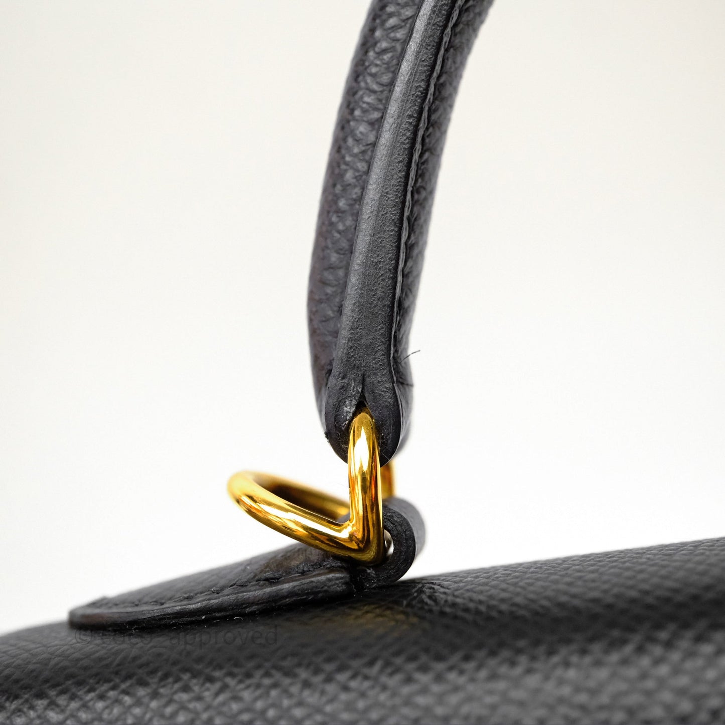 Hermès Kelly 25 Sellier Noir Black 89 Epsom Gold Hardware