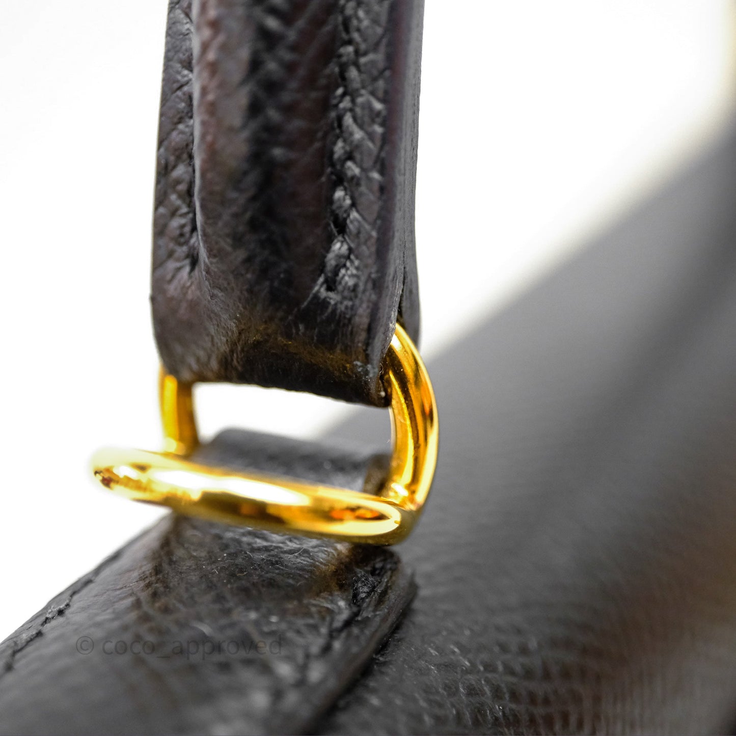 Hermès Kelly 25 Sellier Noir Black 89 Epsom Gold Hardware
