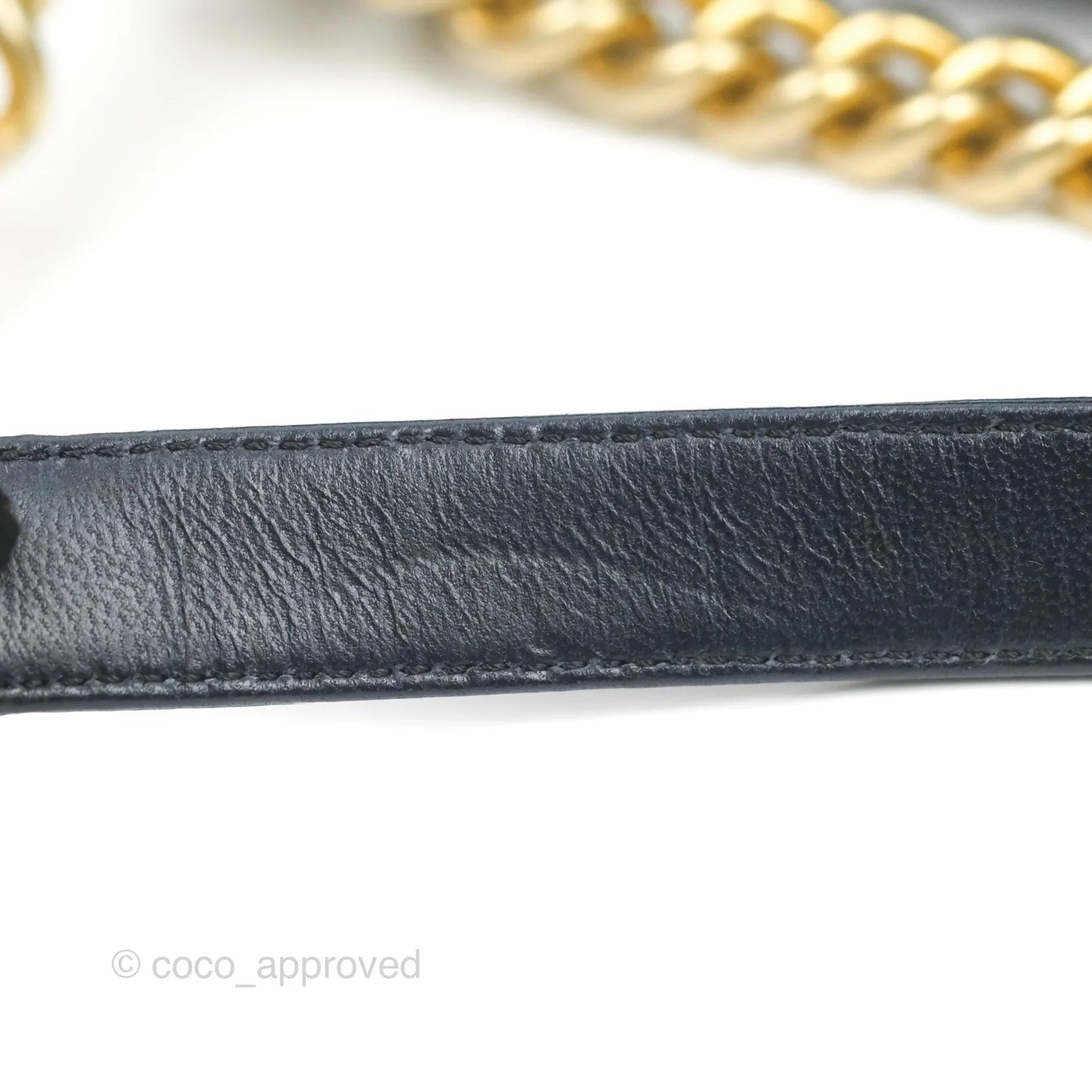 Chanel Quilted New Medium Boy Navy Lambskin Aged Gold Hardware
