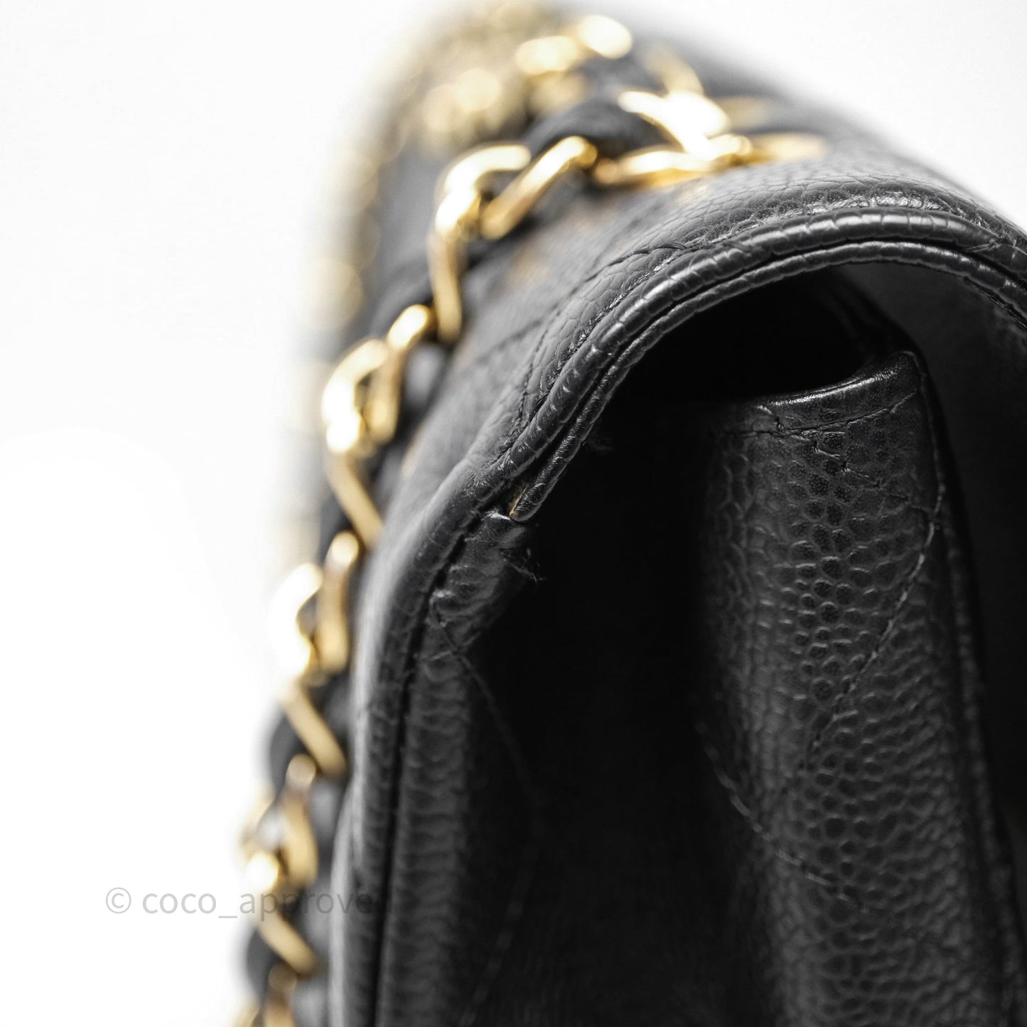 Chanel Jumbo Single Flap Black Caviar Gold Hardware⁣⁣