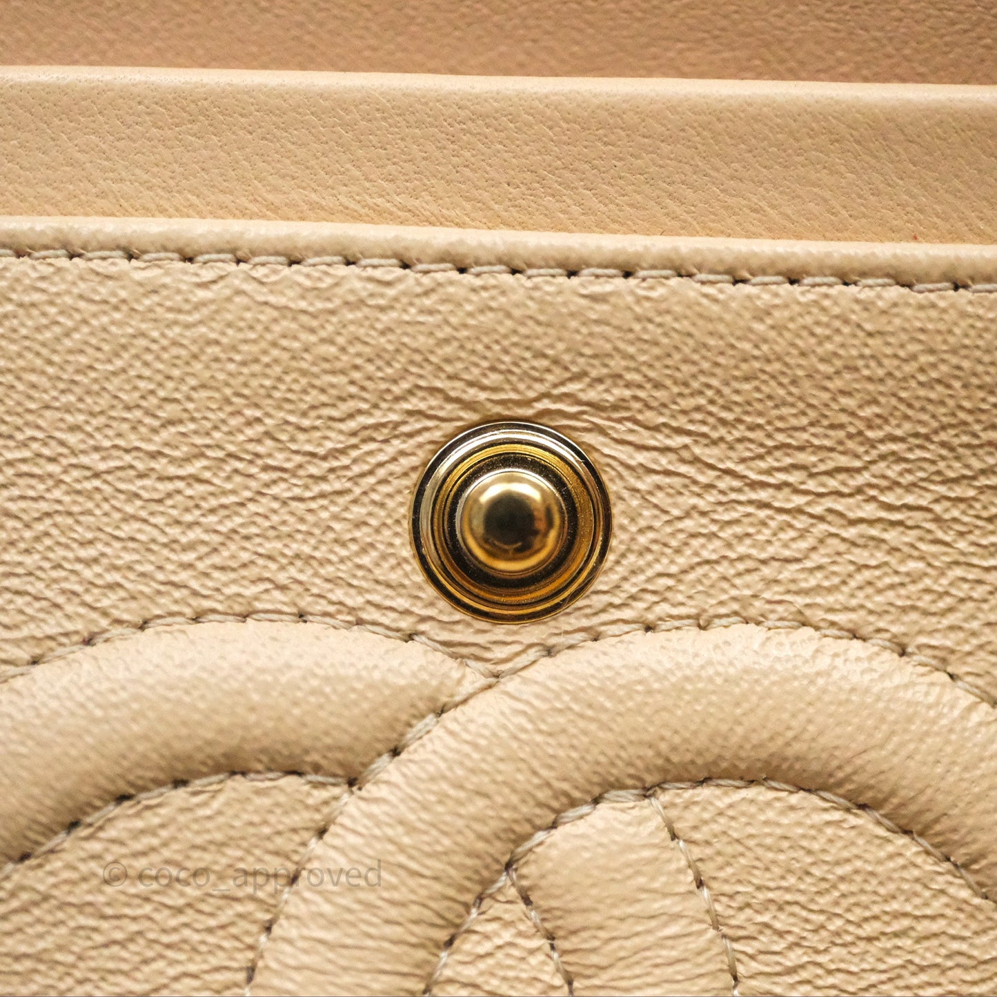 Chanel Small Quilted Classic Flap Beige Lambskin Gold Hardware