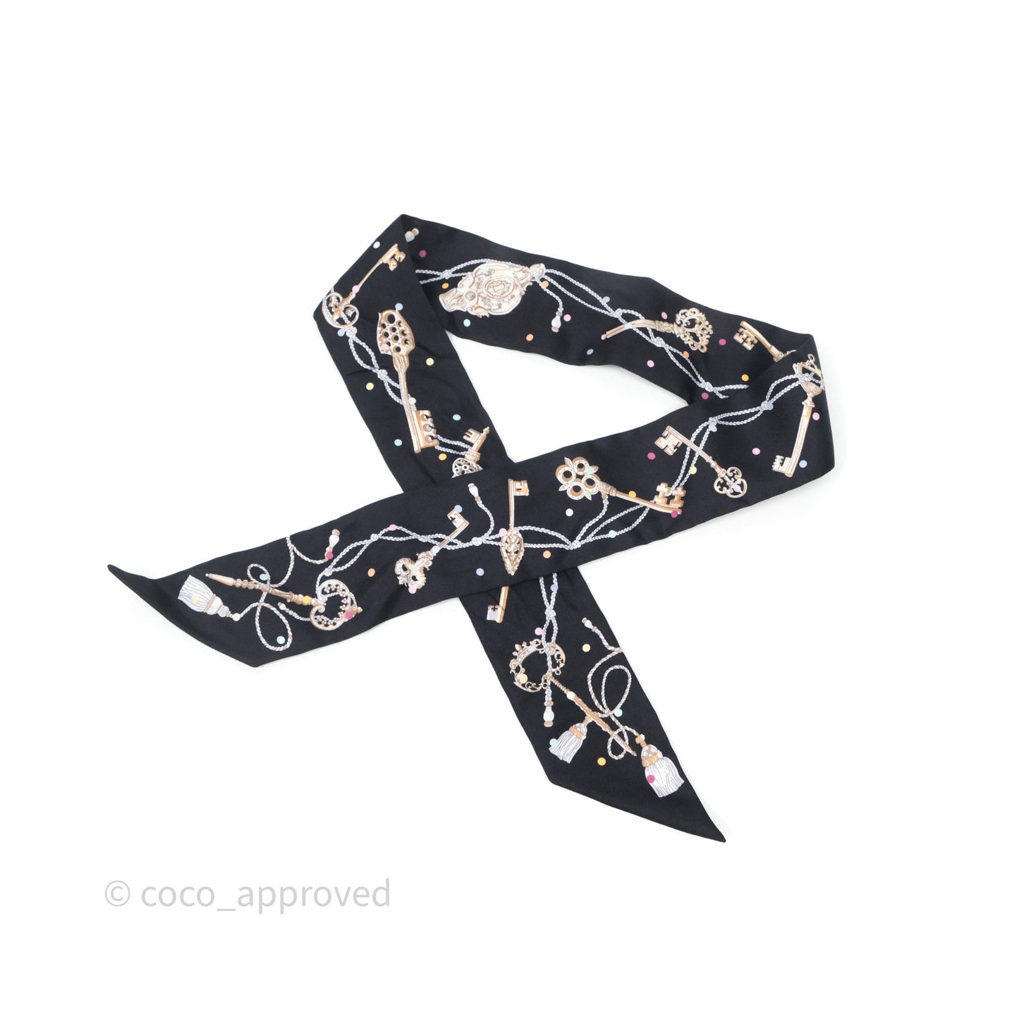 Hermes Silk Les Cles A Pois Twilly