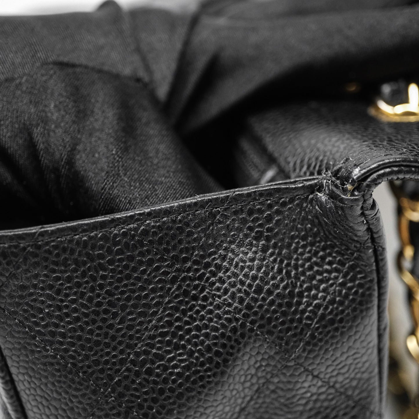 Chanel Jumbo Single Flap Black Caviar Gold Hardware⁣⁣