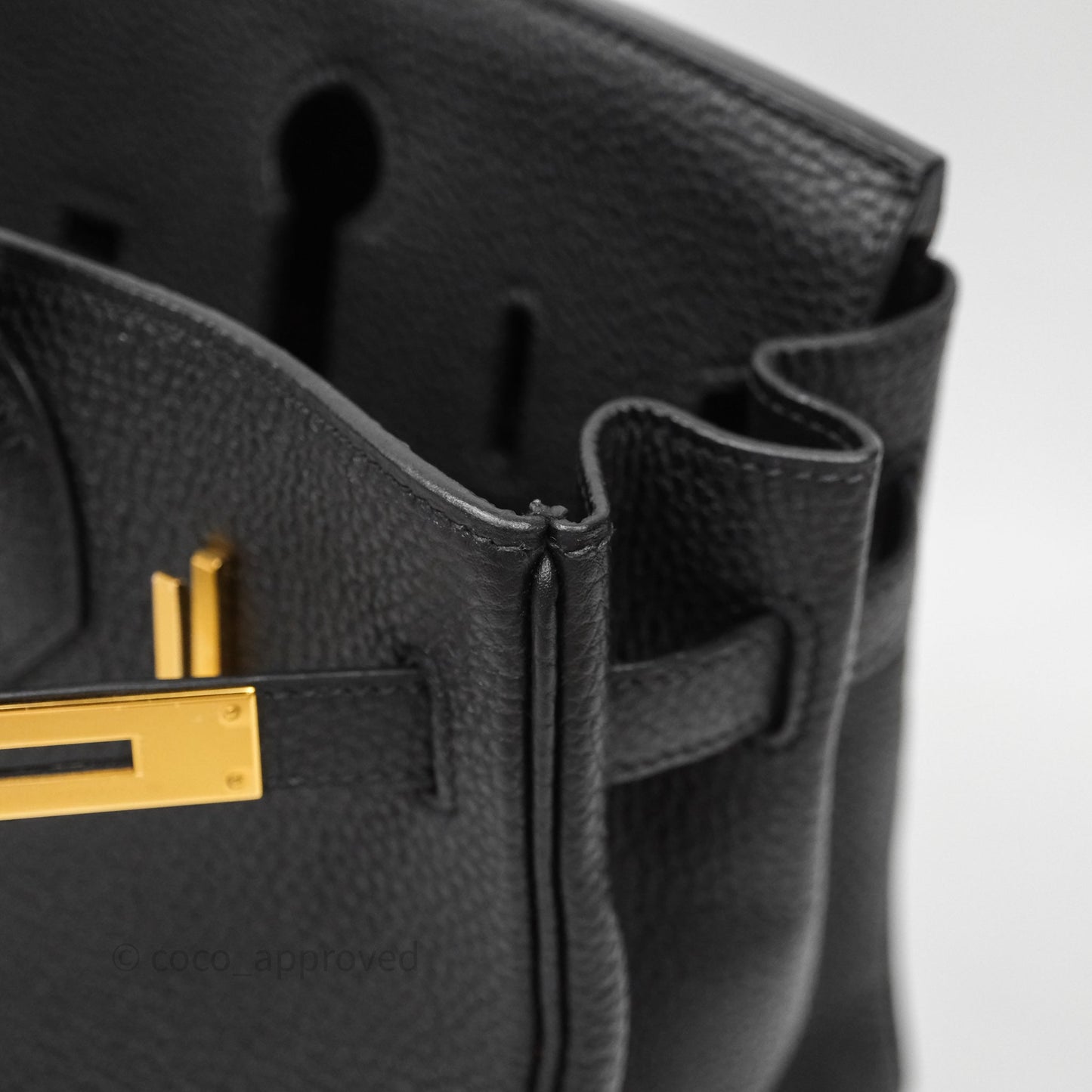 Hermès Birkin 30 Black Noir 89 Togo Gold Hardware
