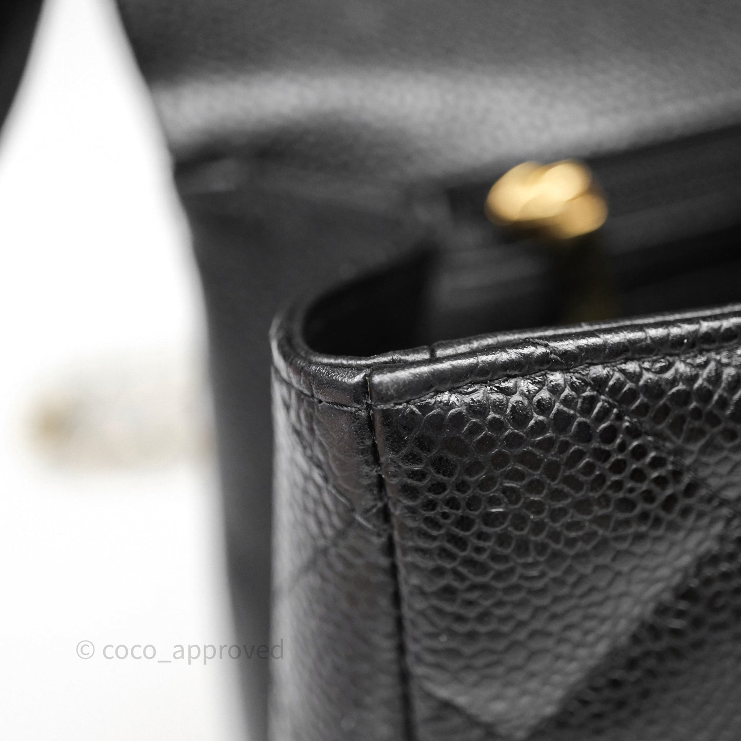 Chanel Jumbo Single Flap Black Caviar Gold Hardware⁣⁣