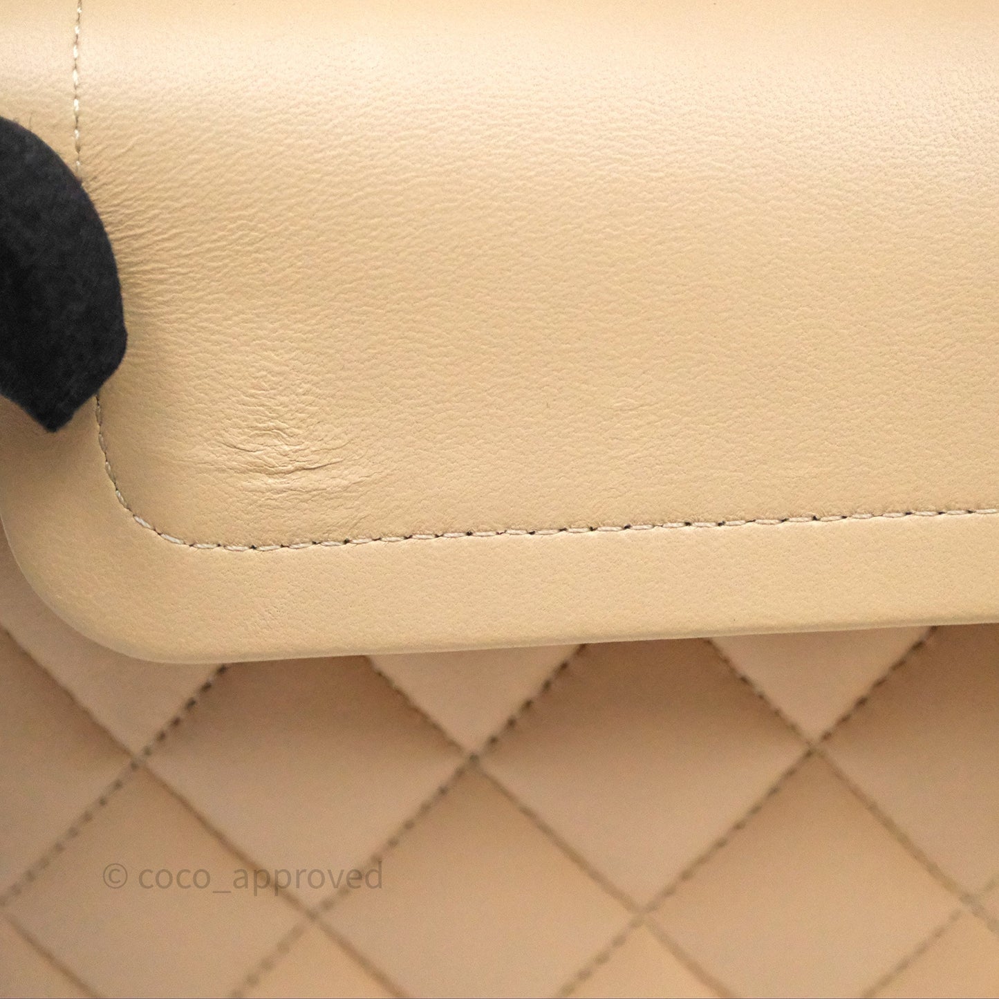 Chanel Small Quilted Classic Flap Beige Lambskin Gold Hardware