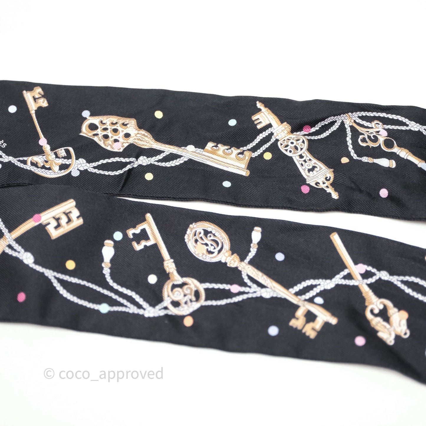 Hermes Silk Les Cles A Pois Twilly
