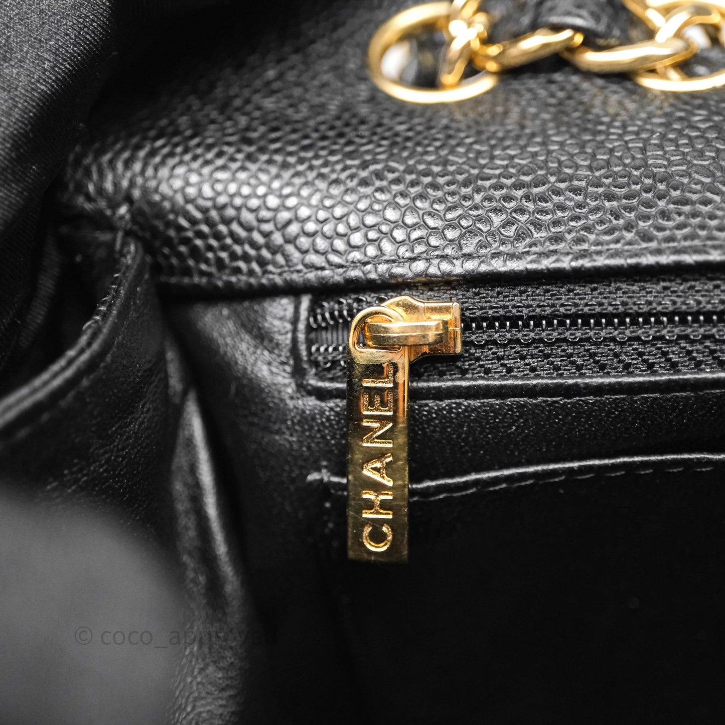Chanel Jumbo Single Flap Black Caviar Gold Hardware⁣⁣