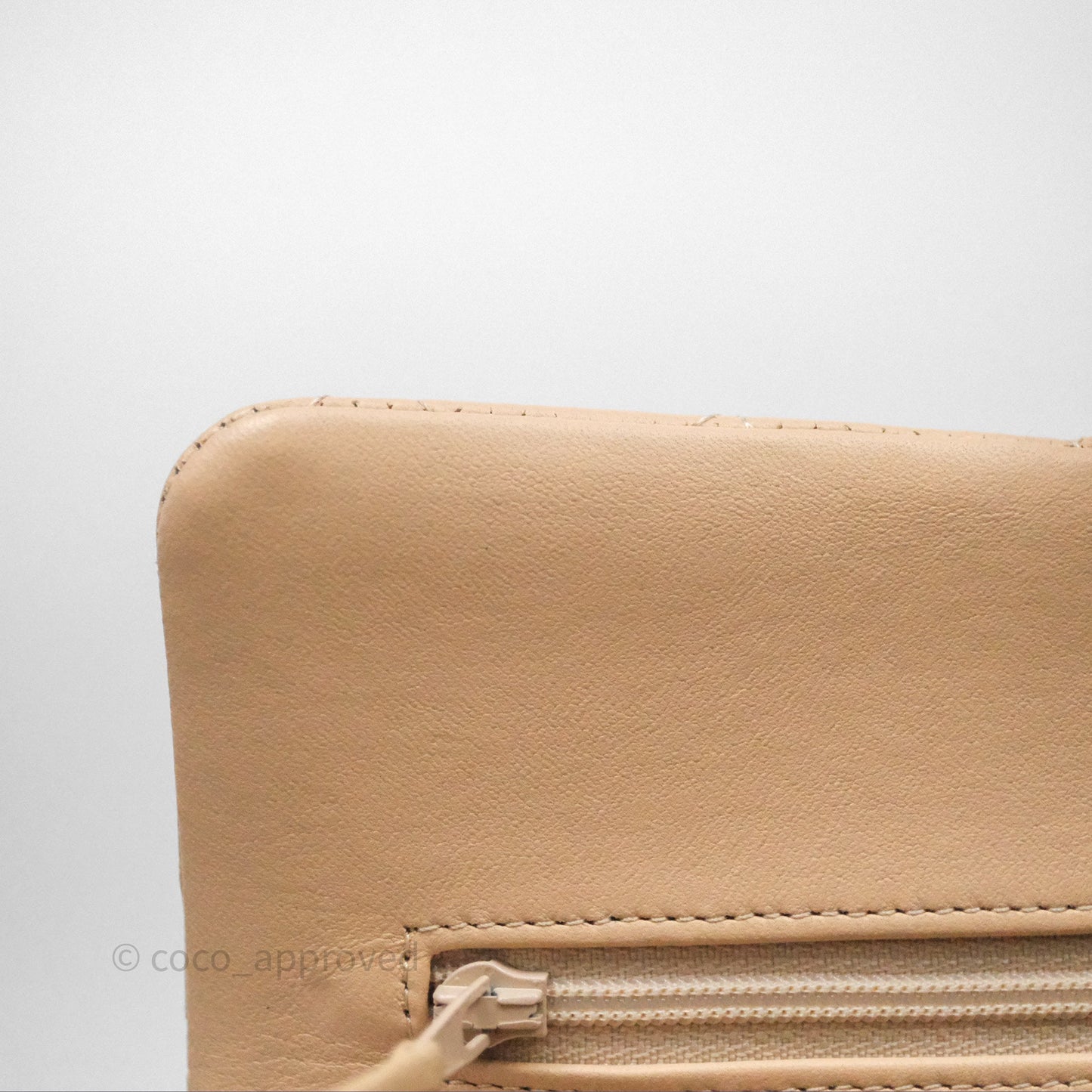 Chanel Small Quilted Classic Flap Beige Lambskin Gold Hardware