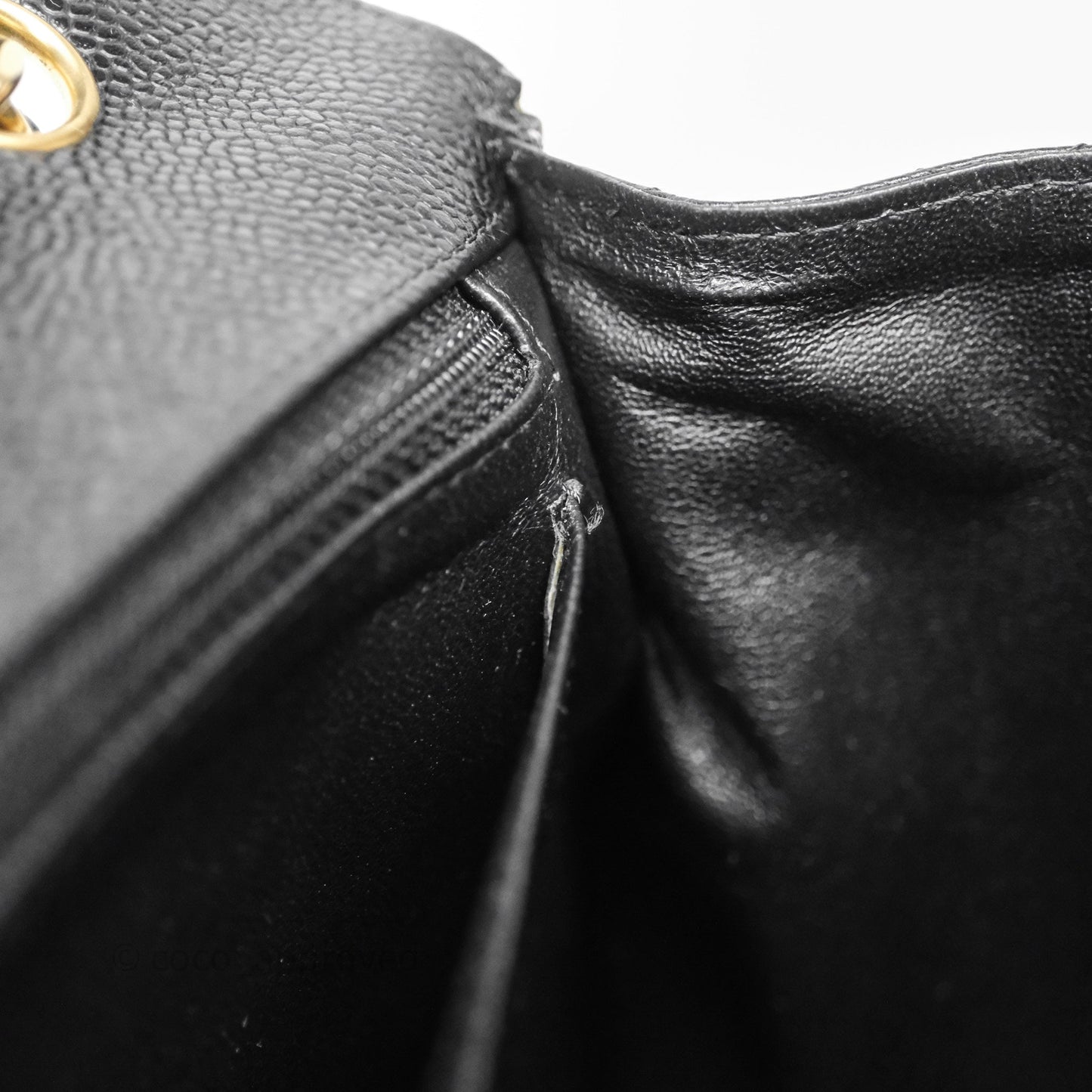 Chanel Jumbo Single Flap Black Caviar Gold Hardware⁣⁣