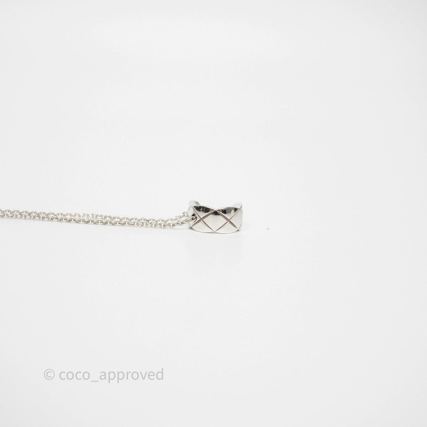 Chanel Coco Necklace 18K White Gold Diamonds