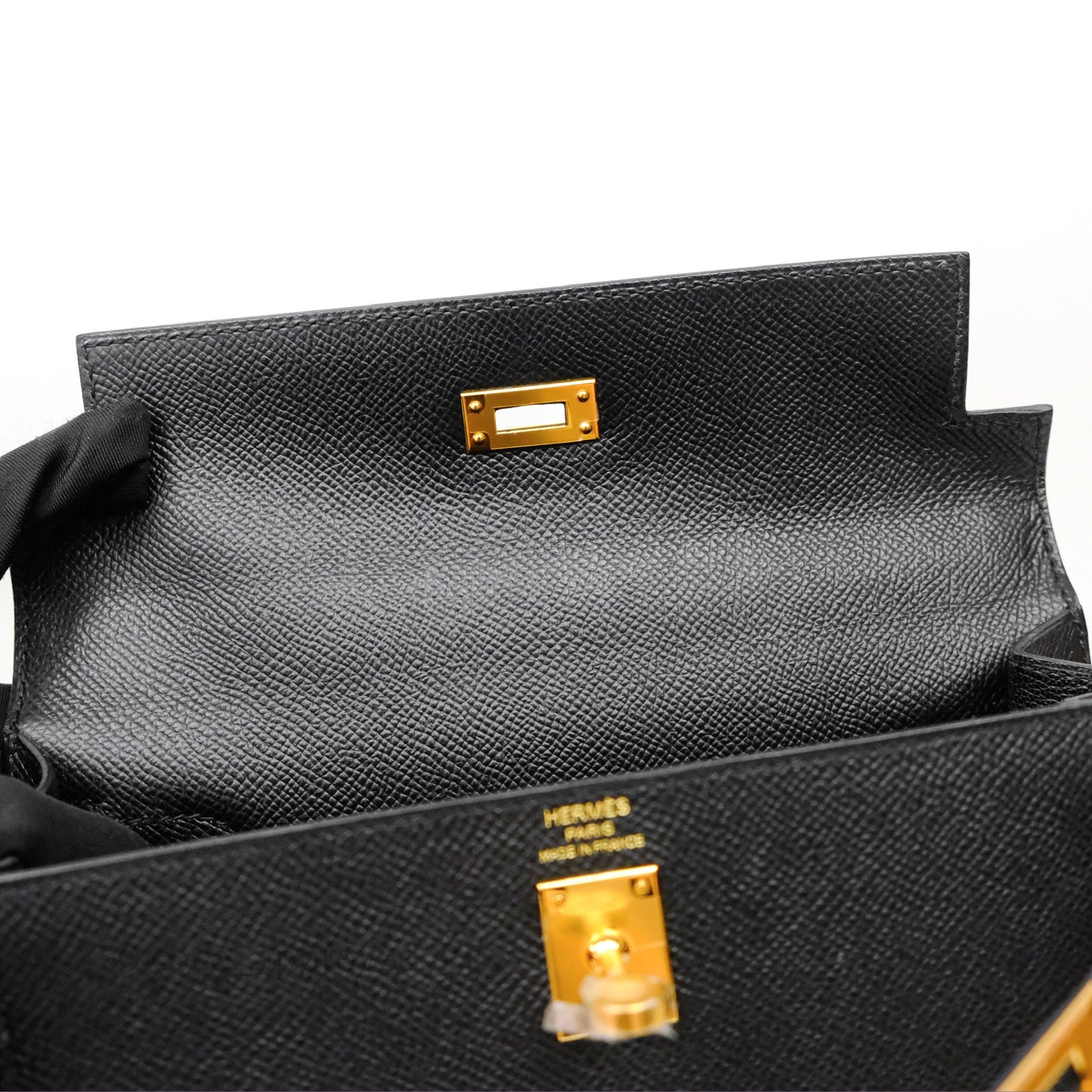 Hermès Kelly 25 Sellier Noir Black 89 Epsom Gold Hardware