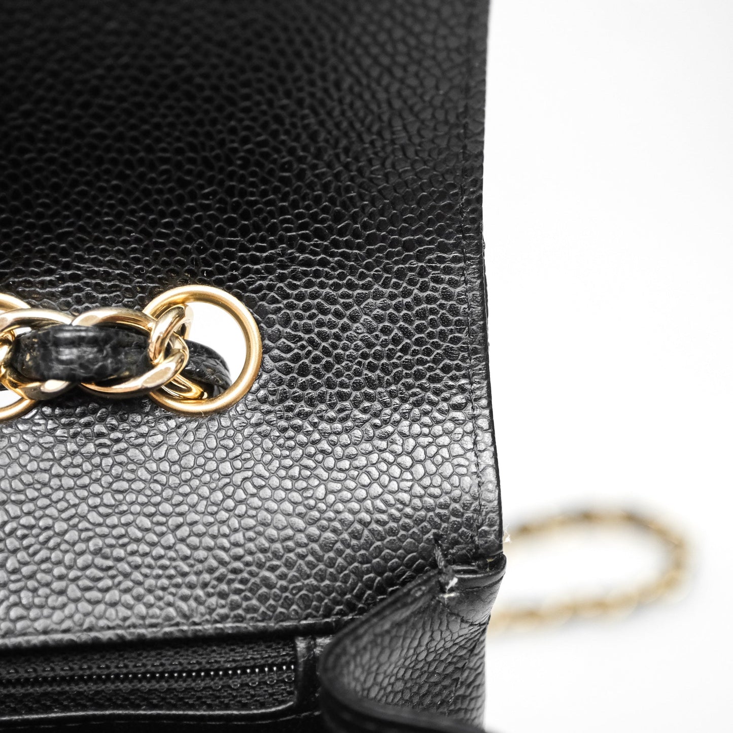 Chanel Jumbo Single Flap Black Caviar Gold Hardware⁣⁣